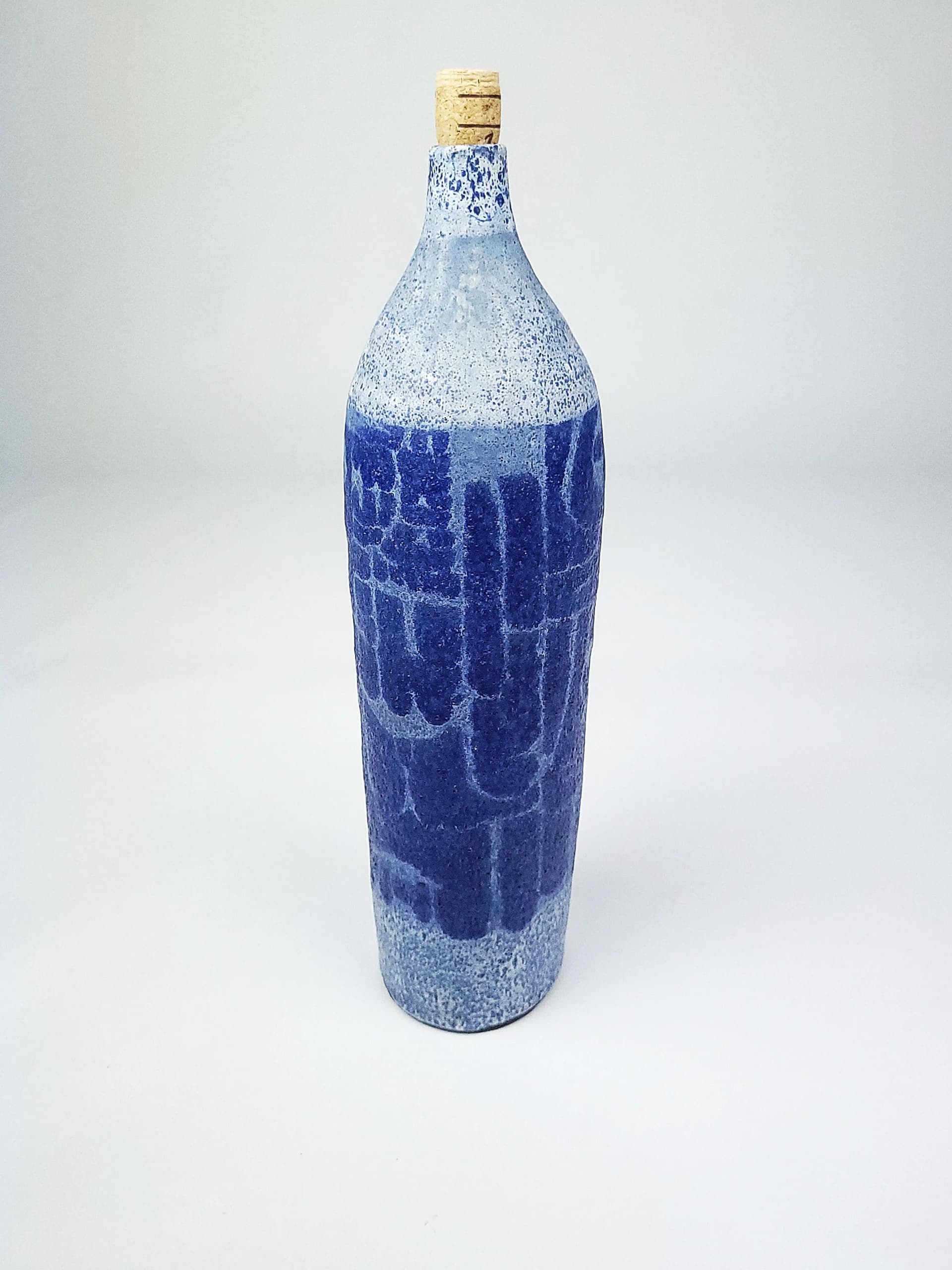 Butelka Fat Lava, kobaltowa, kamionka, Niemcy, lata 70. - 85742