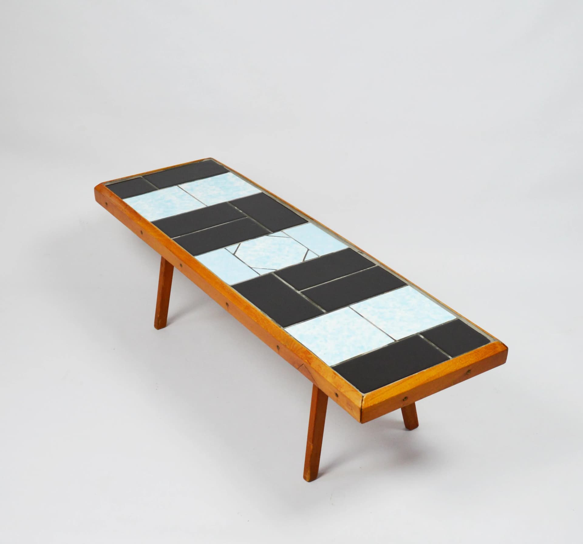 Coffee Table, black, ceramics, wood, Poland, 1970s. - 85735