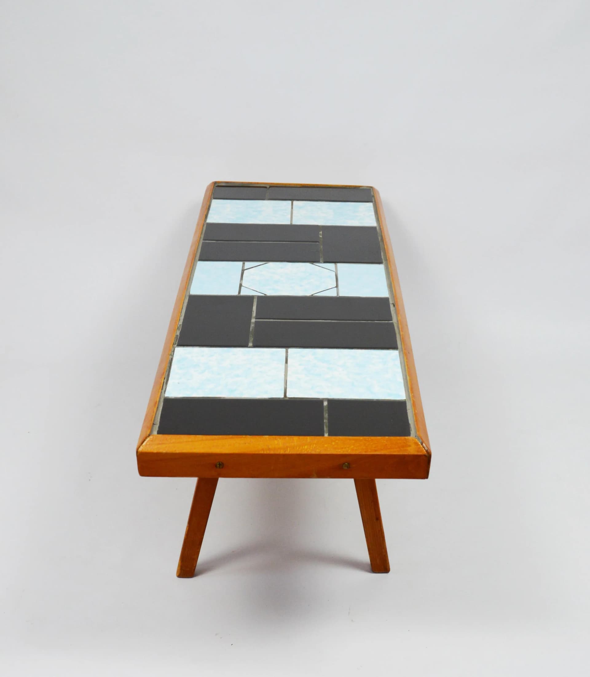 Coffee Table, black, ceramics, wood, Poland, 1970s. - 85738