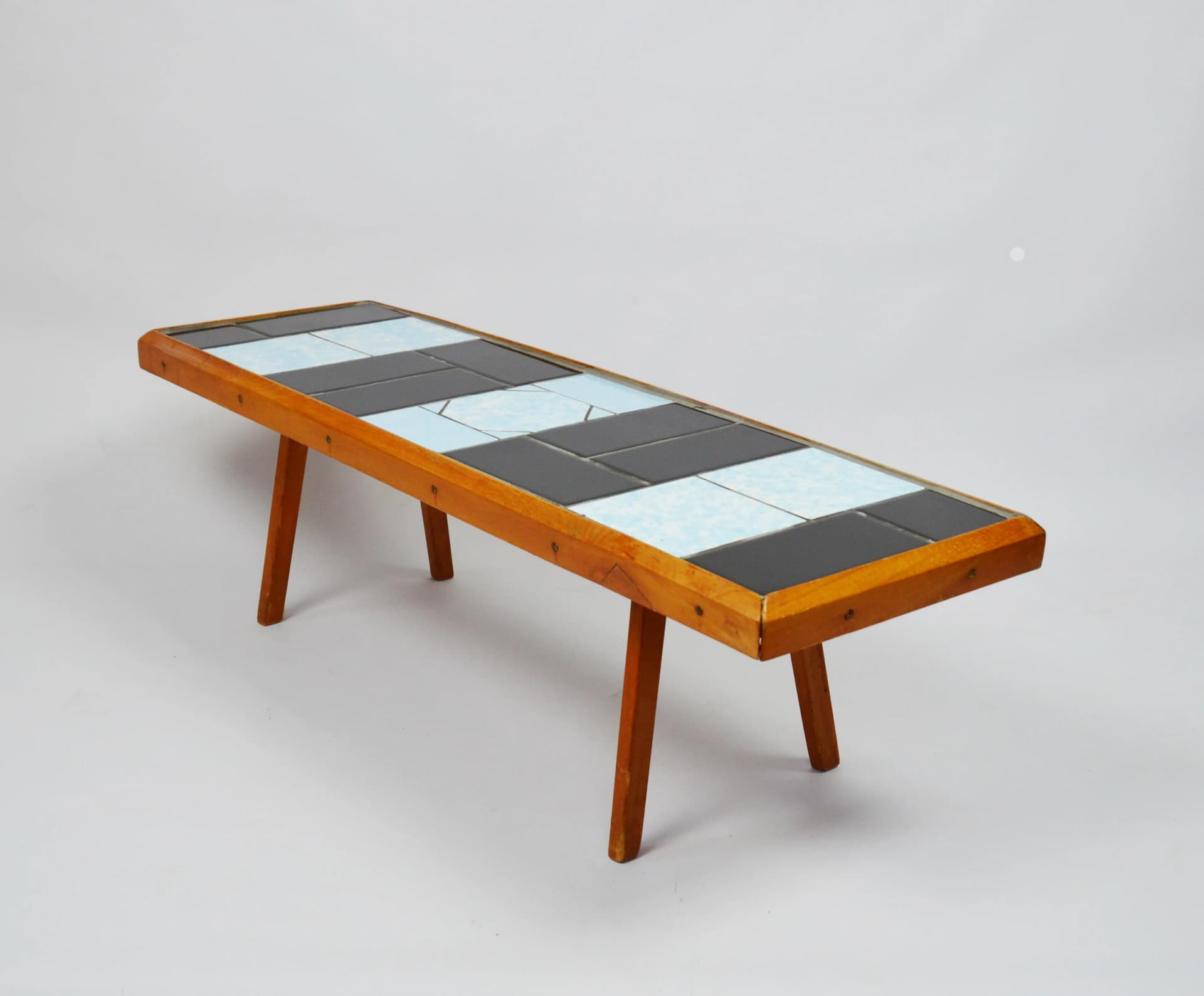 Coffee Table, black, ceramics, wood, Poland, 1970s. - 85734