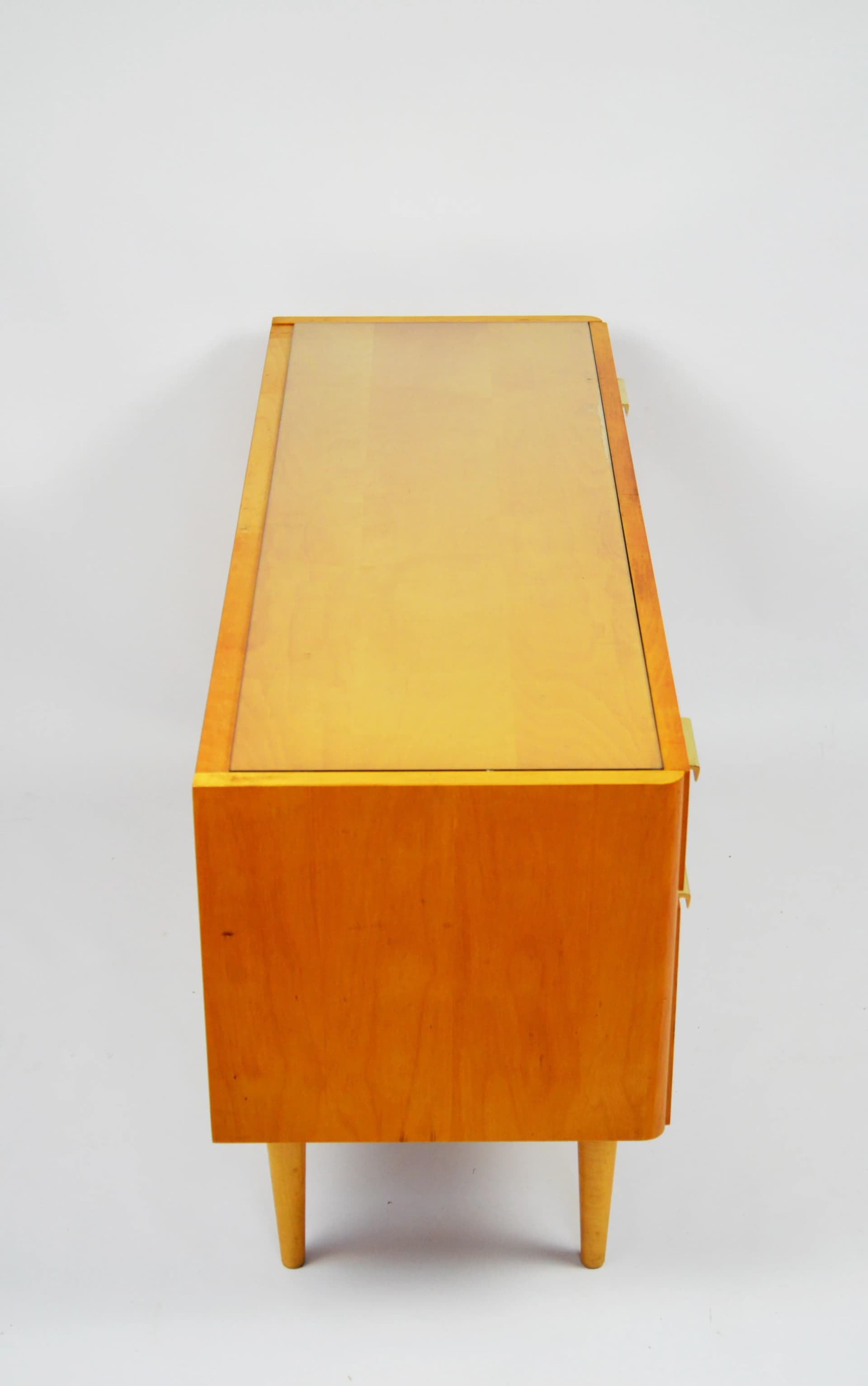 Komoda, brązowy jasny, drewno, Polska, lata 70. - 85719