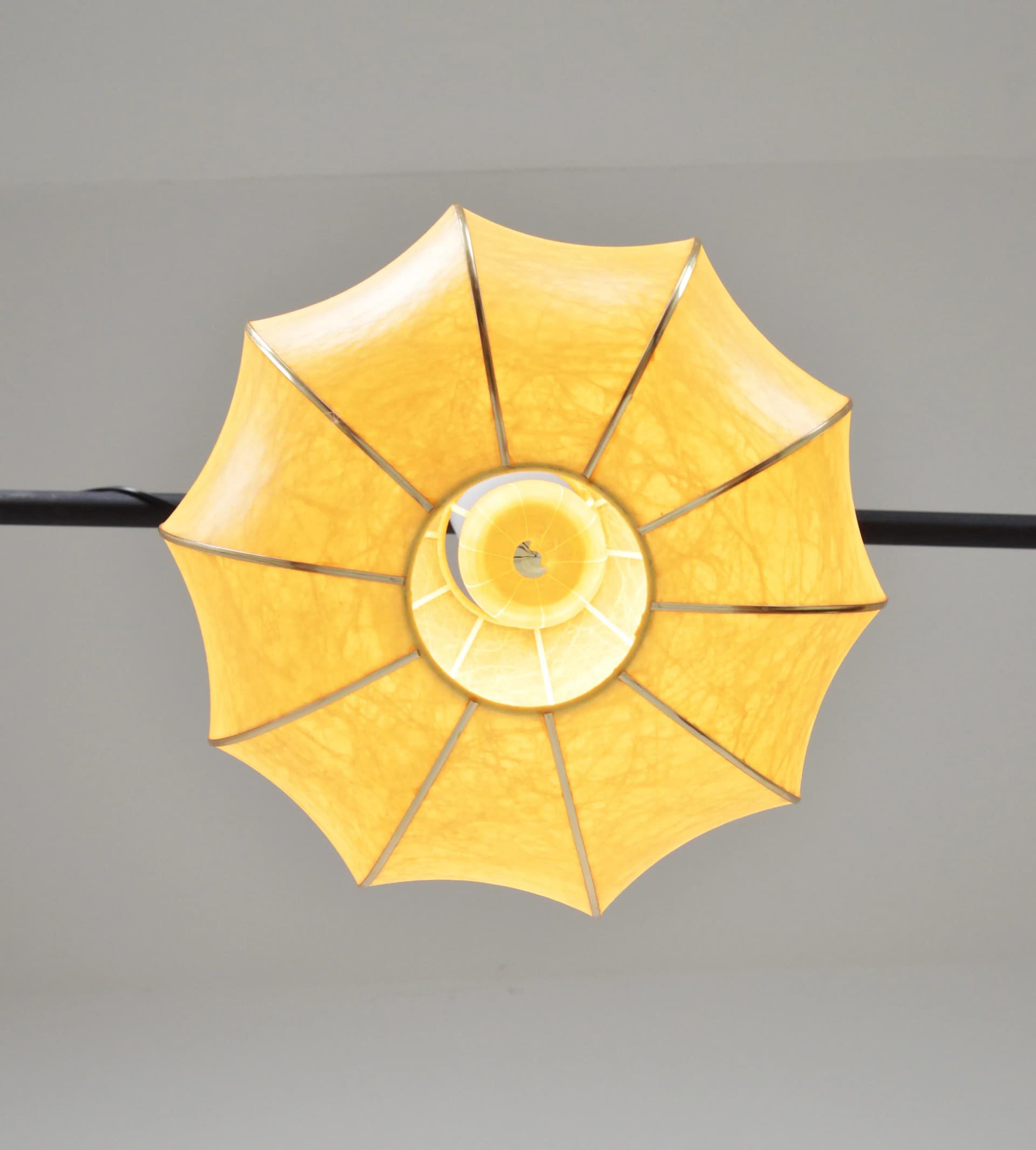 Pendant Lamp Cocoon, yellow plastic, 1970s - 85712