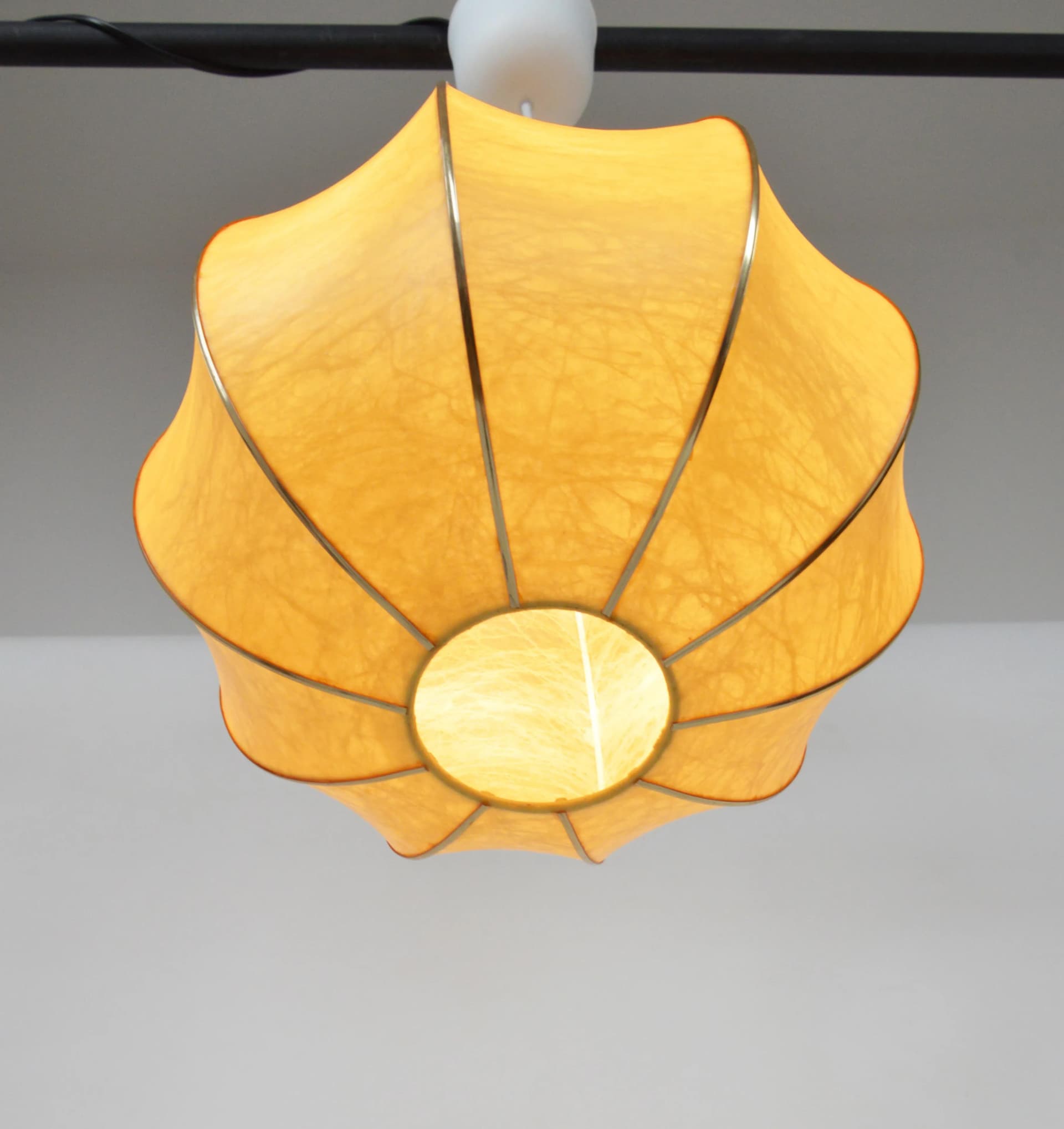 Pendant Lamp Cocoon, yellow plastic, 1970s - 85711
