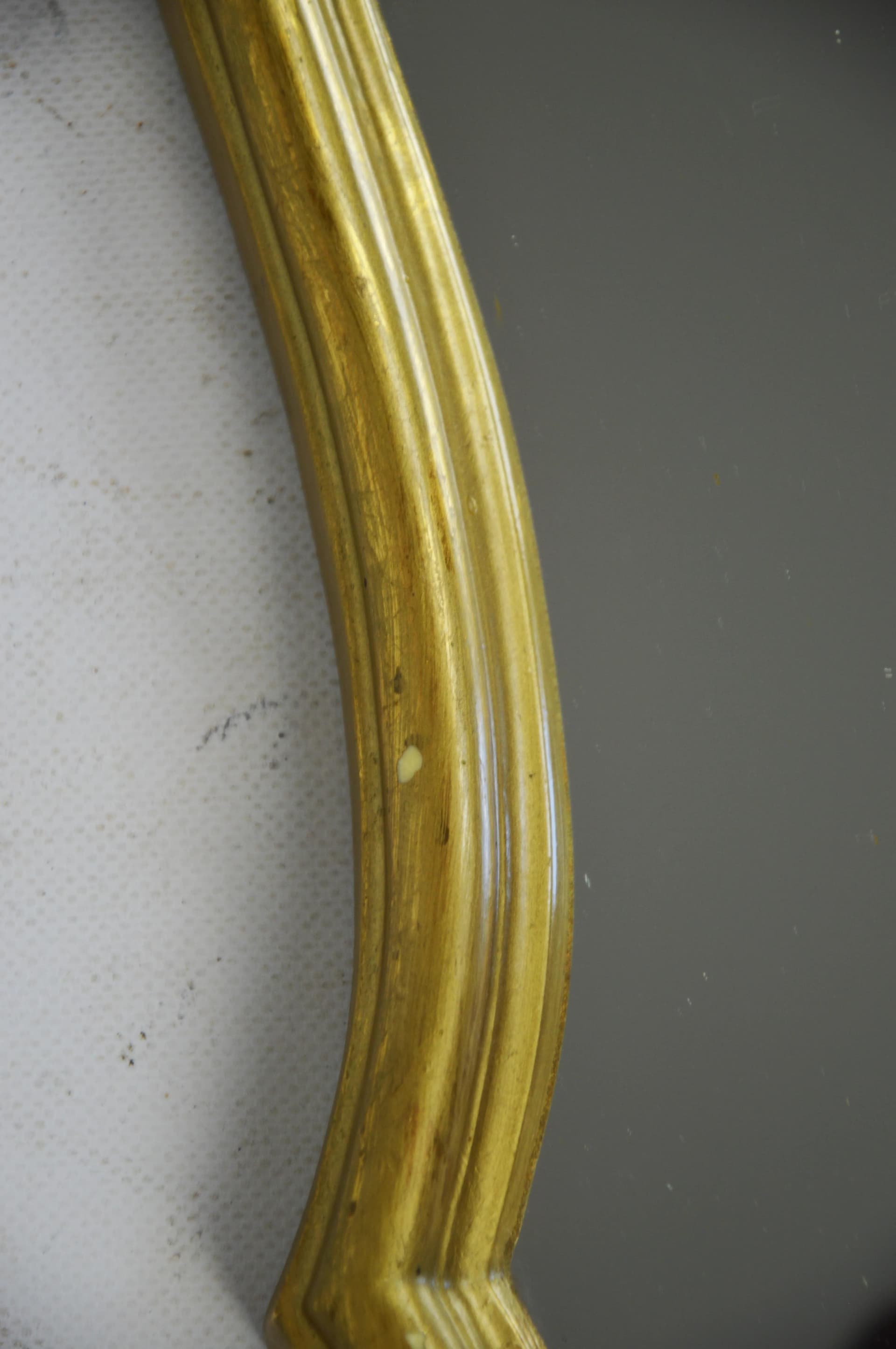 Wall mirror, rococo, golden wood, Poland, 1970s - 85702