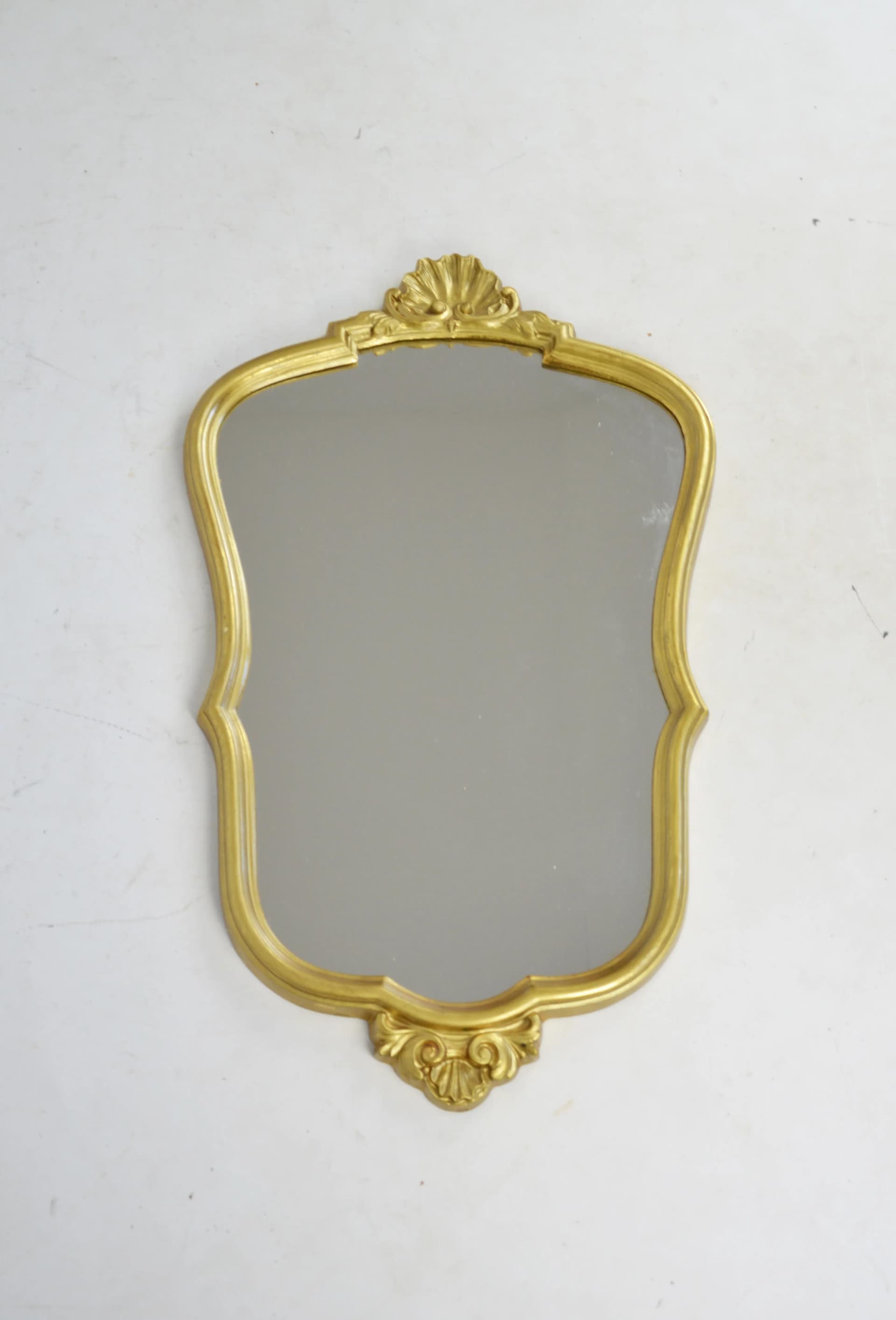 Wall mirror, rococo, golden wood, Poland, 1970s - 85705