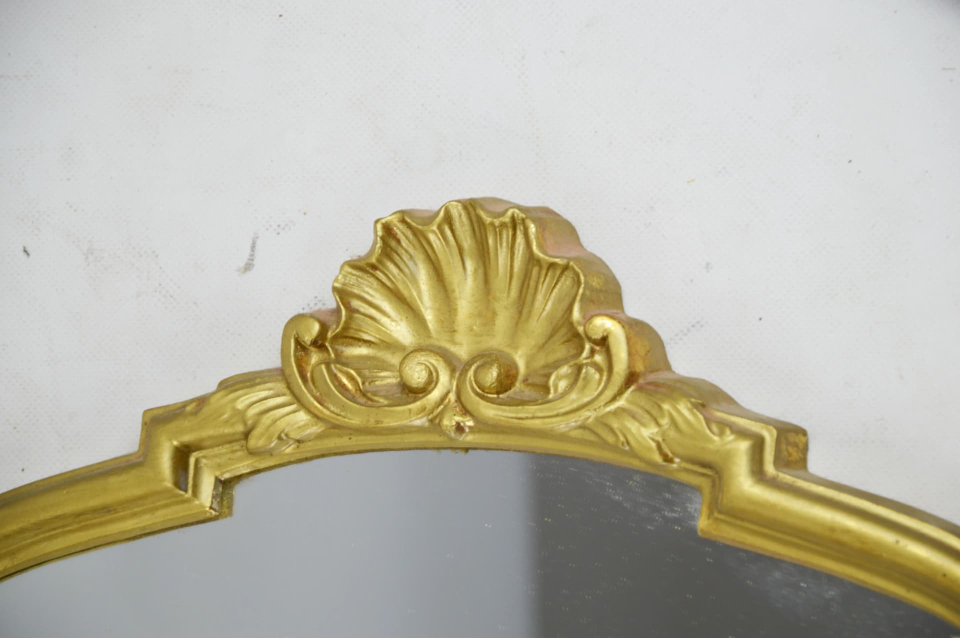 Wall mirror, rococo, golden wood, Poland, 1970s - 85706