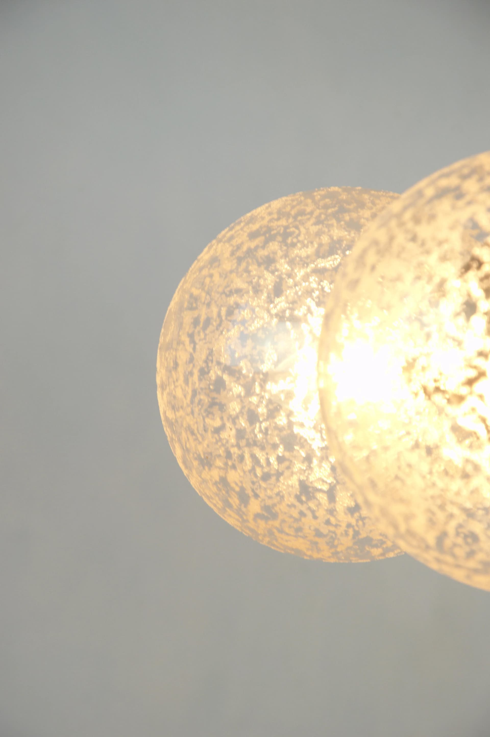 Pendant lamp, golden, brass glass, Poland, 1980s. - 85659