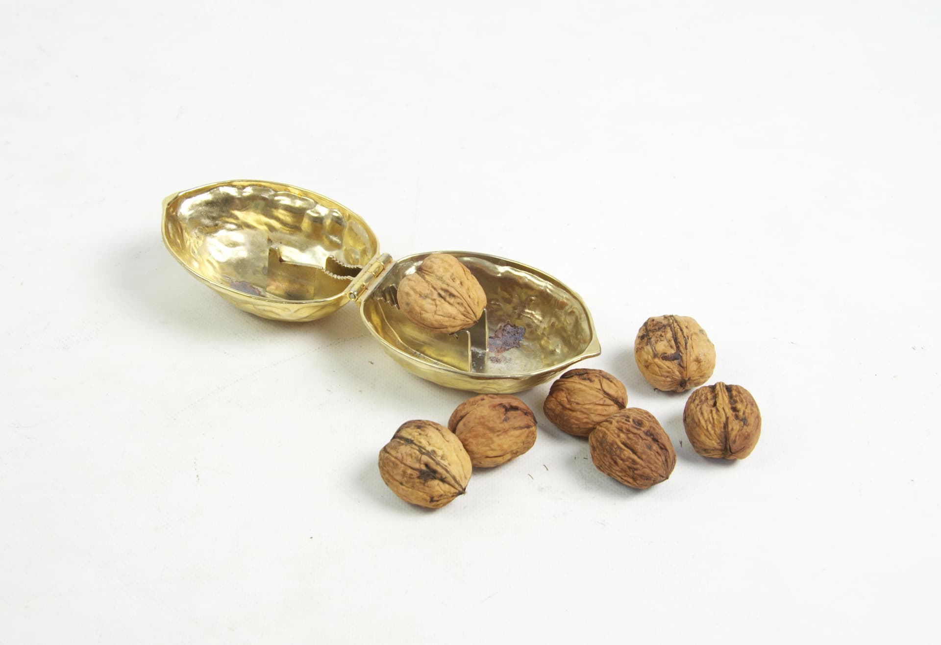 Dziadek do orzechów, złoty, mosiądz, Polska, lata 60. - 85581