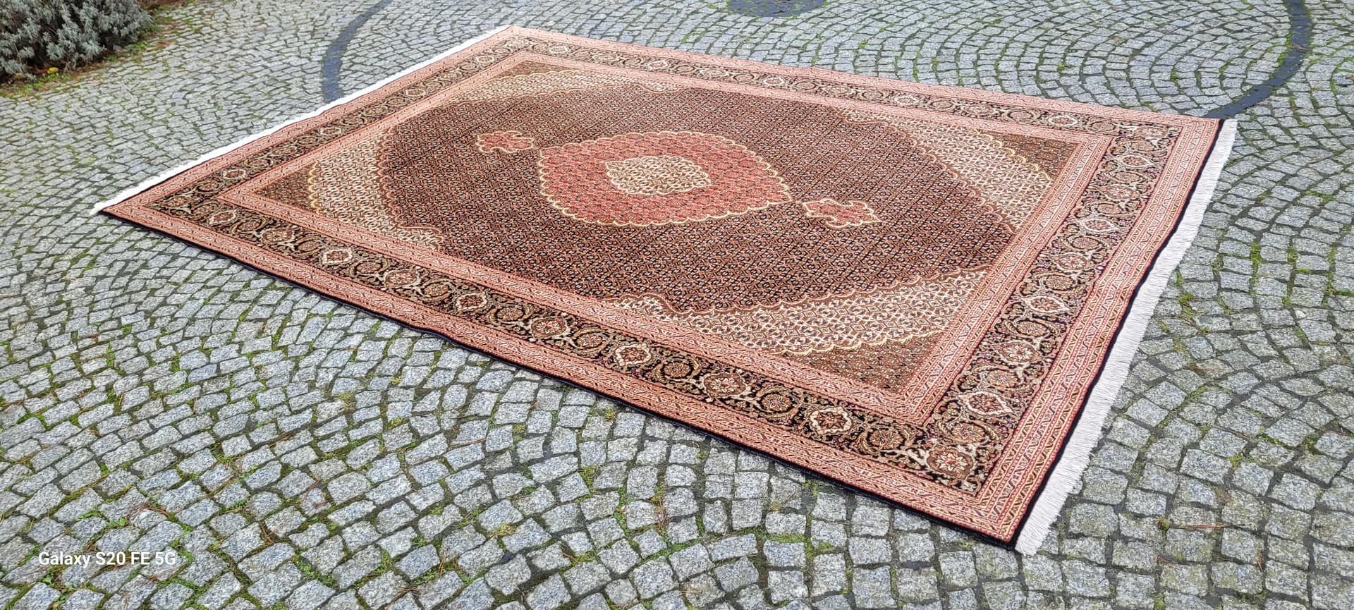 Dywan Tabriz Mahi 200x305cm, brązowy, wełna, Iran - 88318