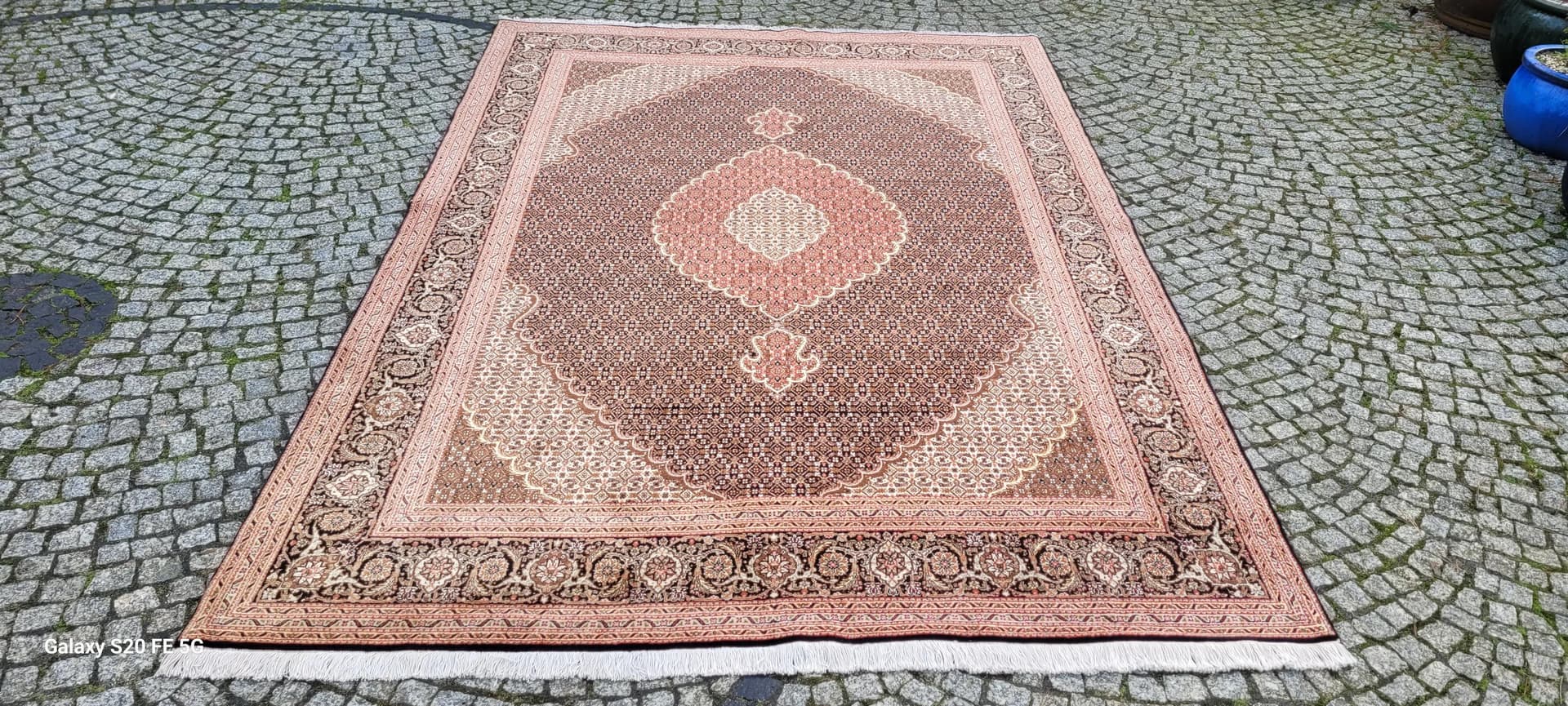 Dywan Tabriz Mahi 200x305cm, brązowy, wełna, Iran - 88316