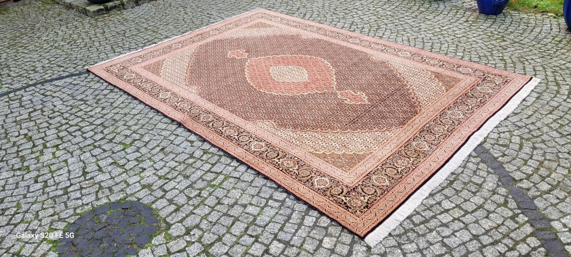 Dywan Tabriz Mahi 200x305cm, brązowy, wełna, Iran - 88314