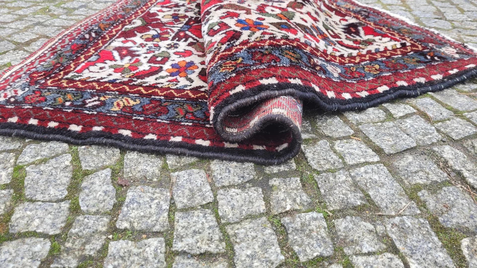 Dywan Hamadan 155x105 cm, czerwony, wełna, Iran - 88309