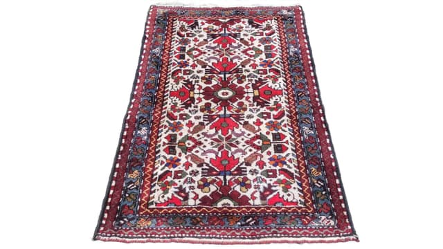 Dywan Hamadan 155x105 cm, czerwony, wełna, Iran - WYMIARY