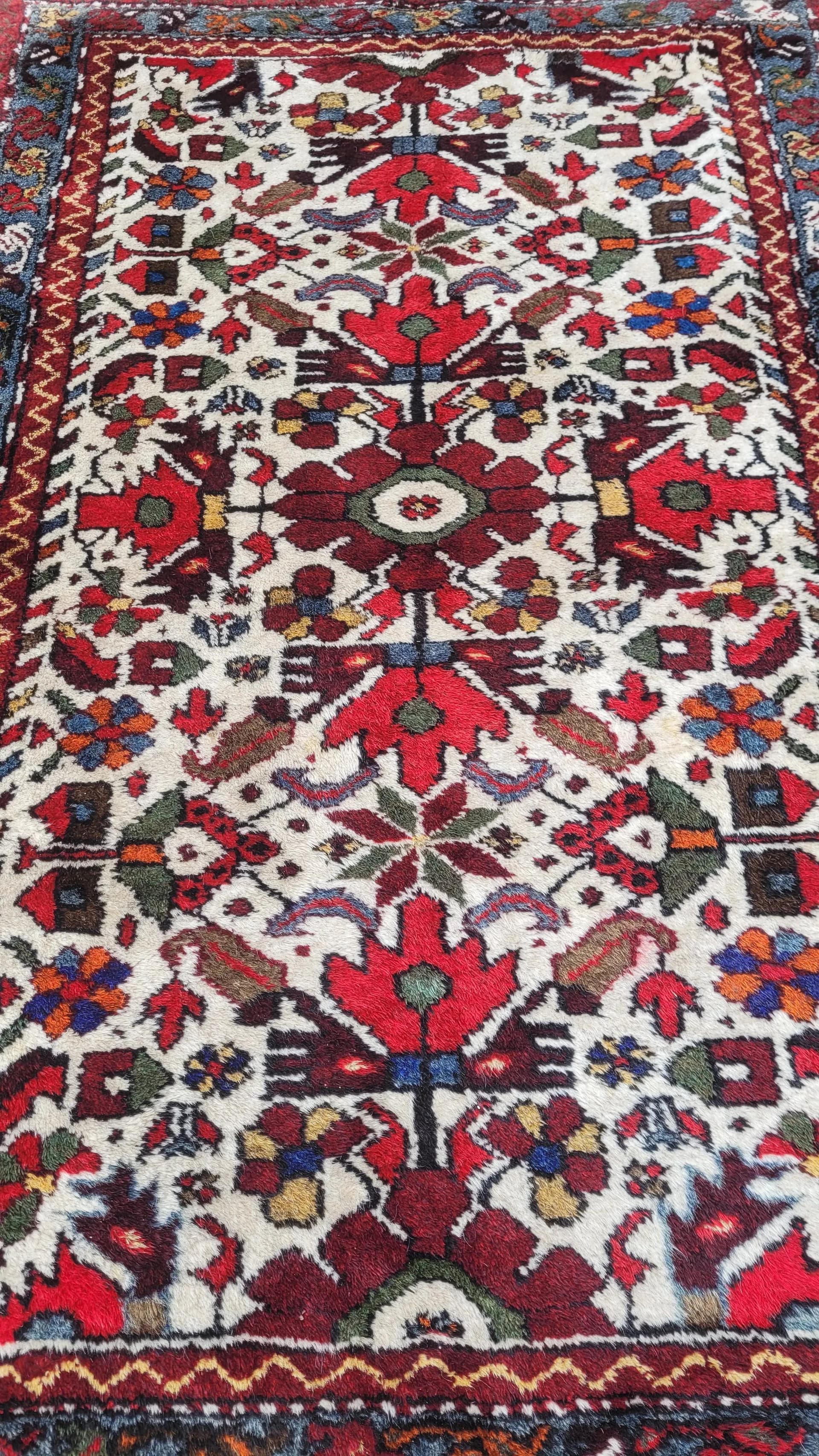 Dywan Hamadan 155x105 cm, czerwony, wełna, Iran - 88308