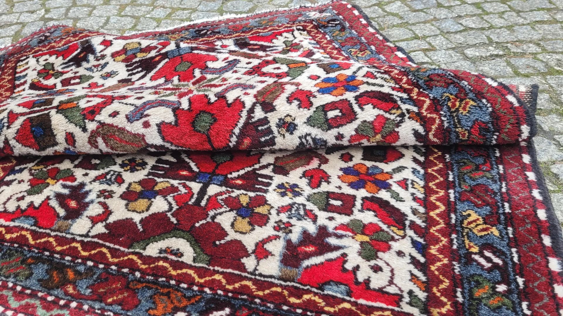 Dywan Hamadan 155x105 cm, czerwony, wełna, Iran - 88307