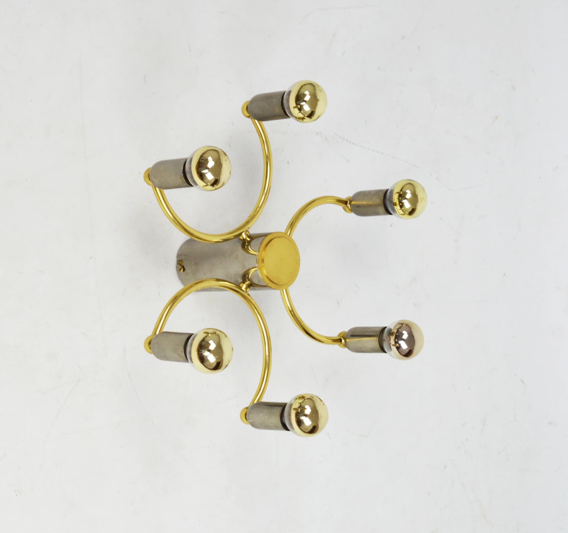 Lampa sufitowa Leola, metal złoty srebrny, lata 70. - 85537