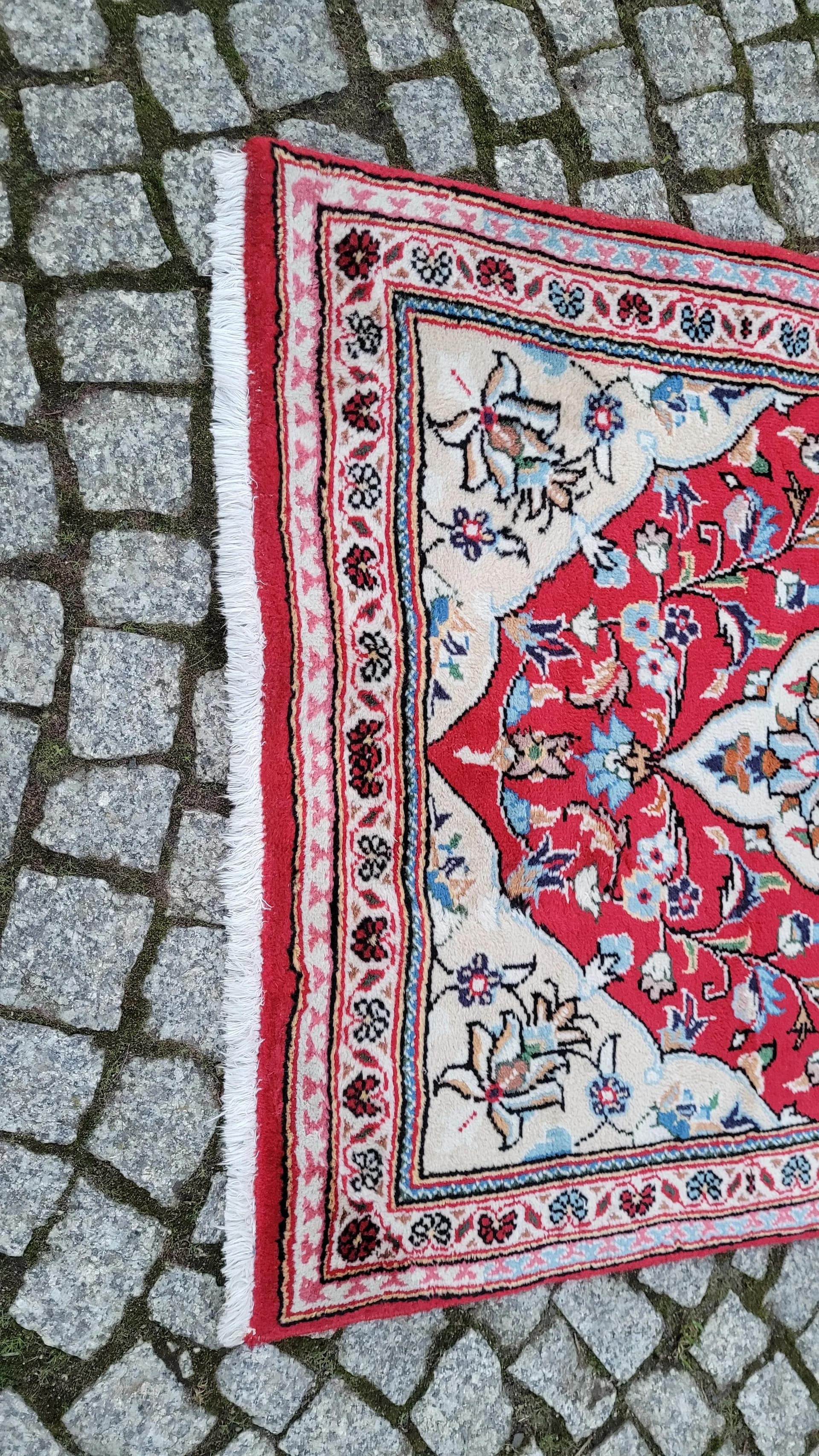 Dywan Keshan 73x105 cm, czerwony, wełna, Iran - 88292