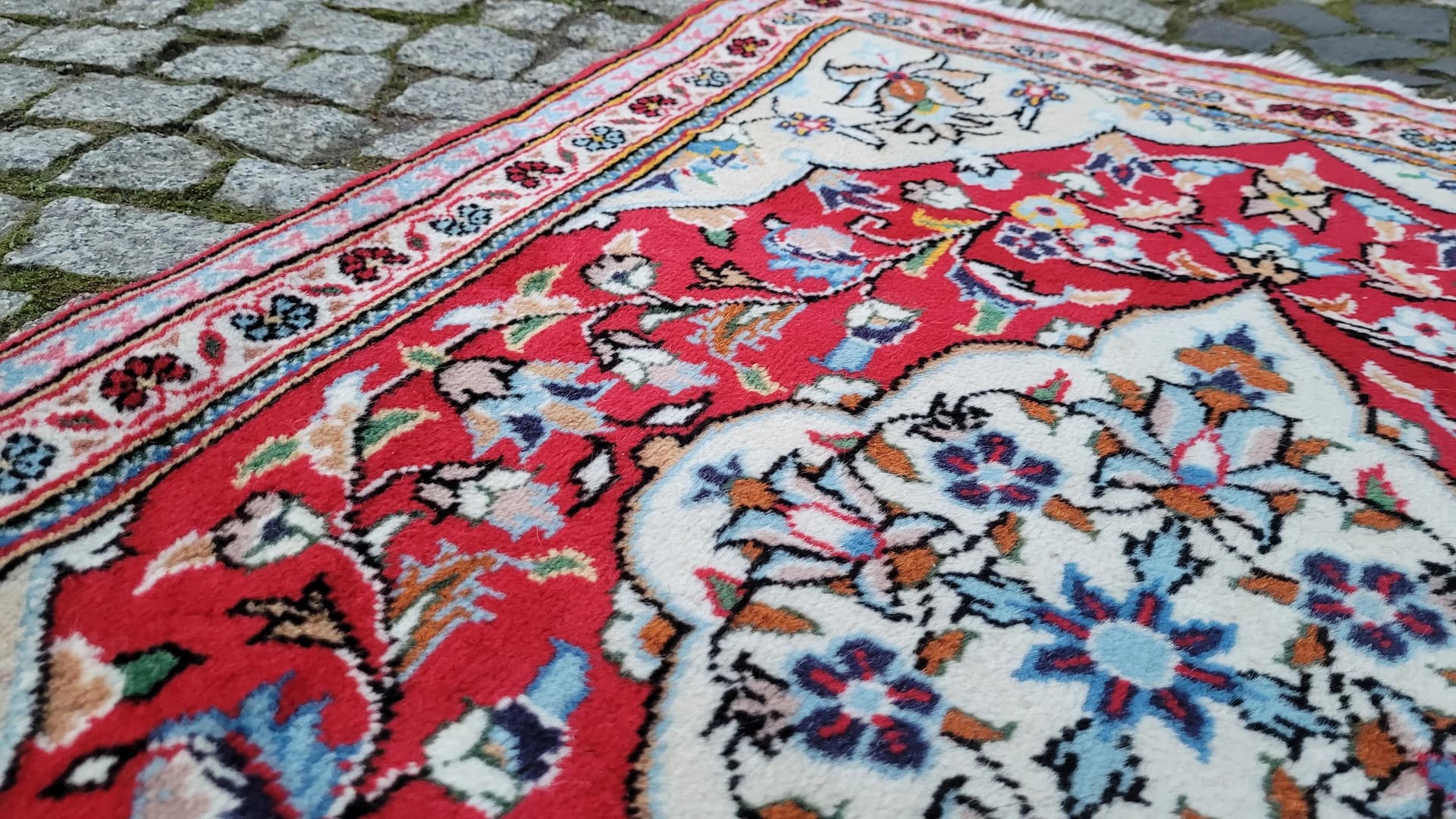 Dywan Keshan 73x105 cm, czerwony, wełna, Iran - 88291