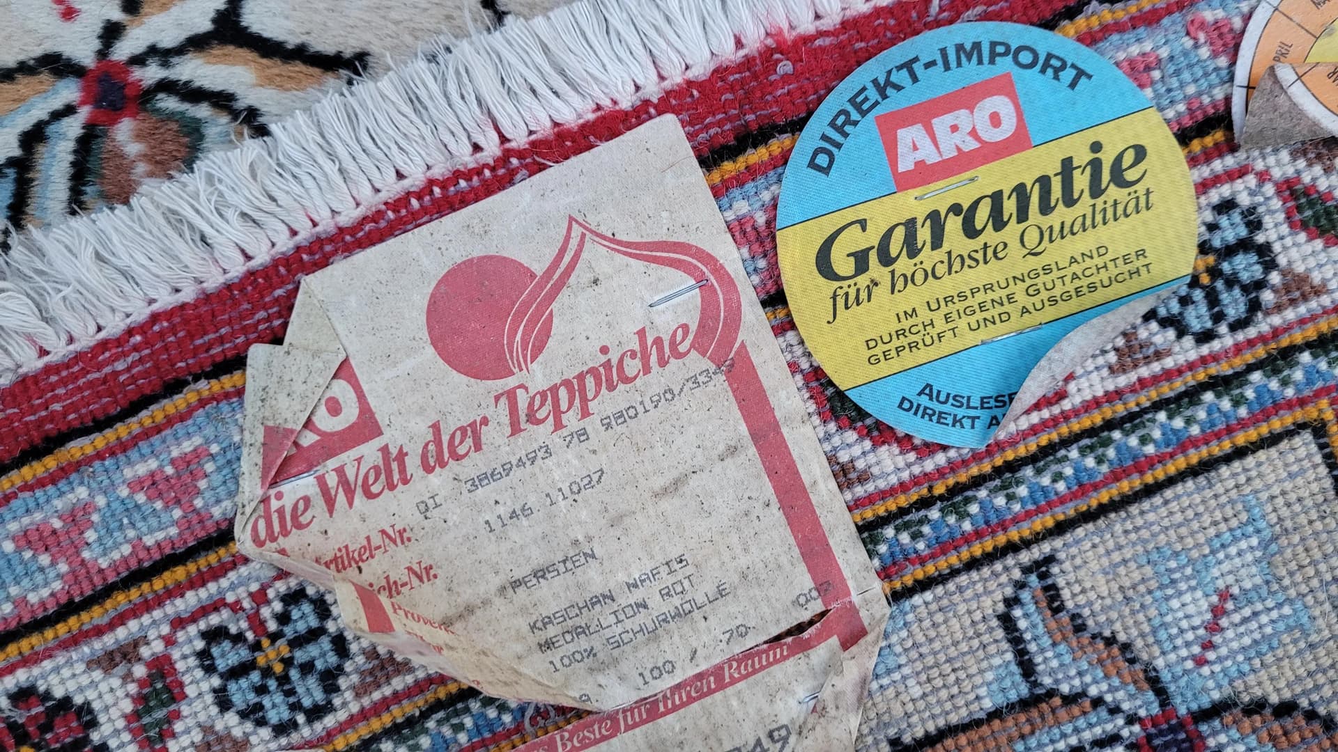 Dywan Keshan 73x105 cm, czerwony, wełna, Iran - 88287