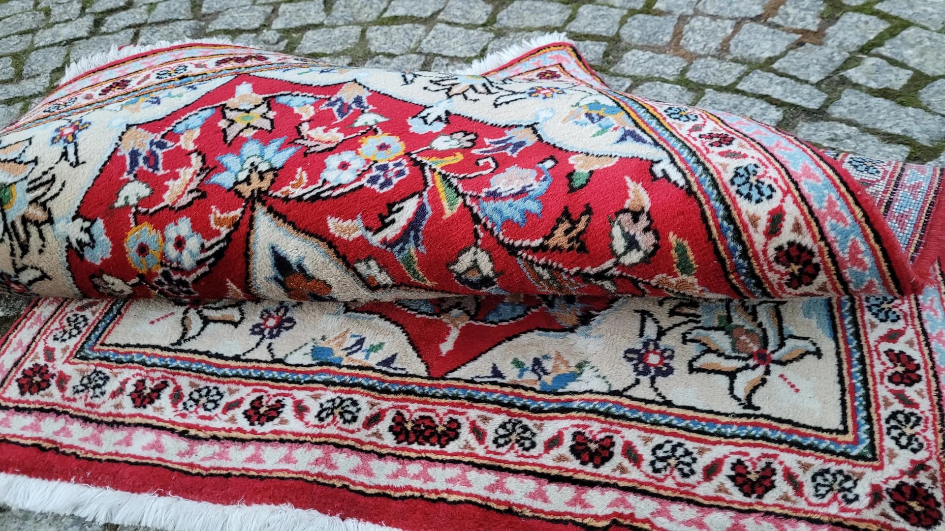 Dywan Keshan 73x105 cm, czerwony, wełna, Iran - 88284