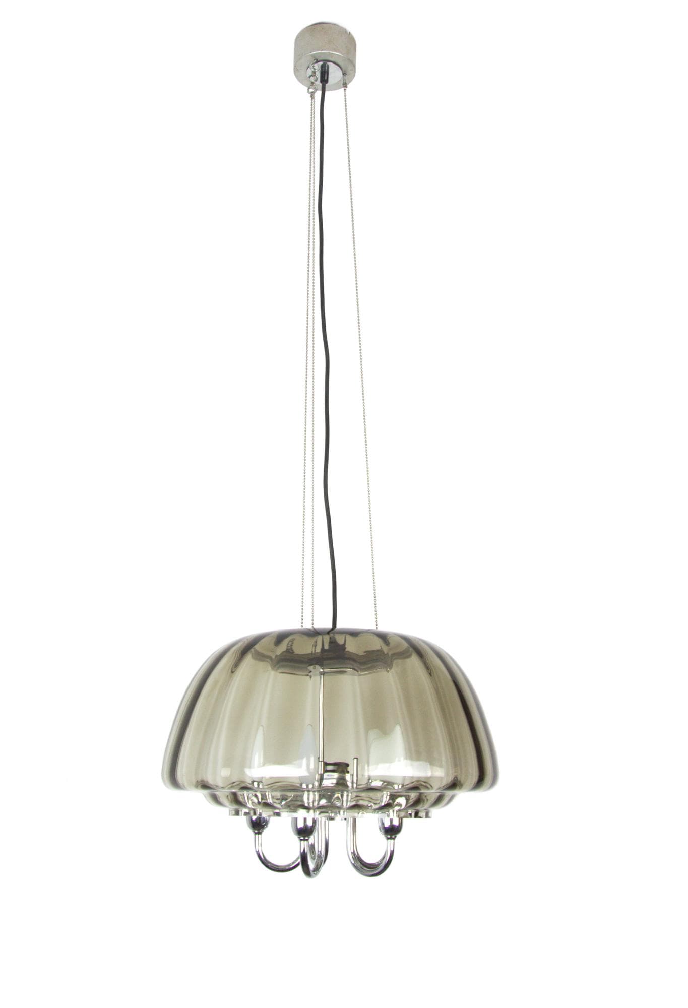 Żyrandol Limburg, szkło szare, Limburg, Niemcy, lata 70.