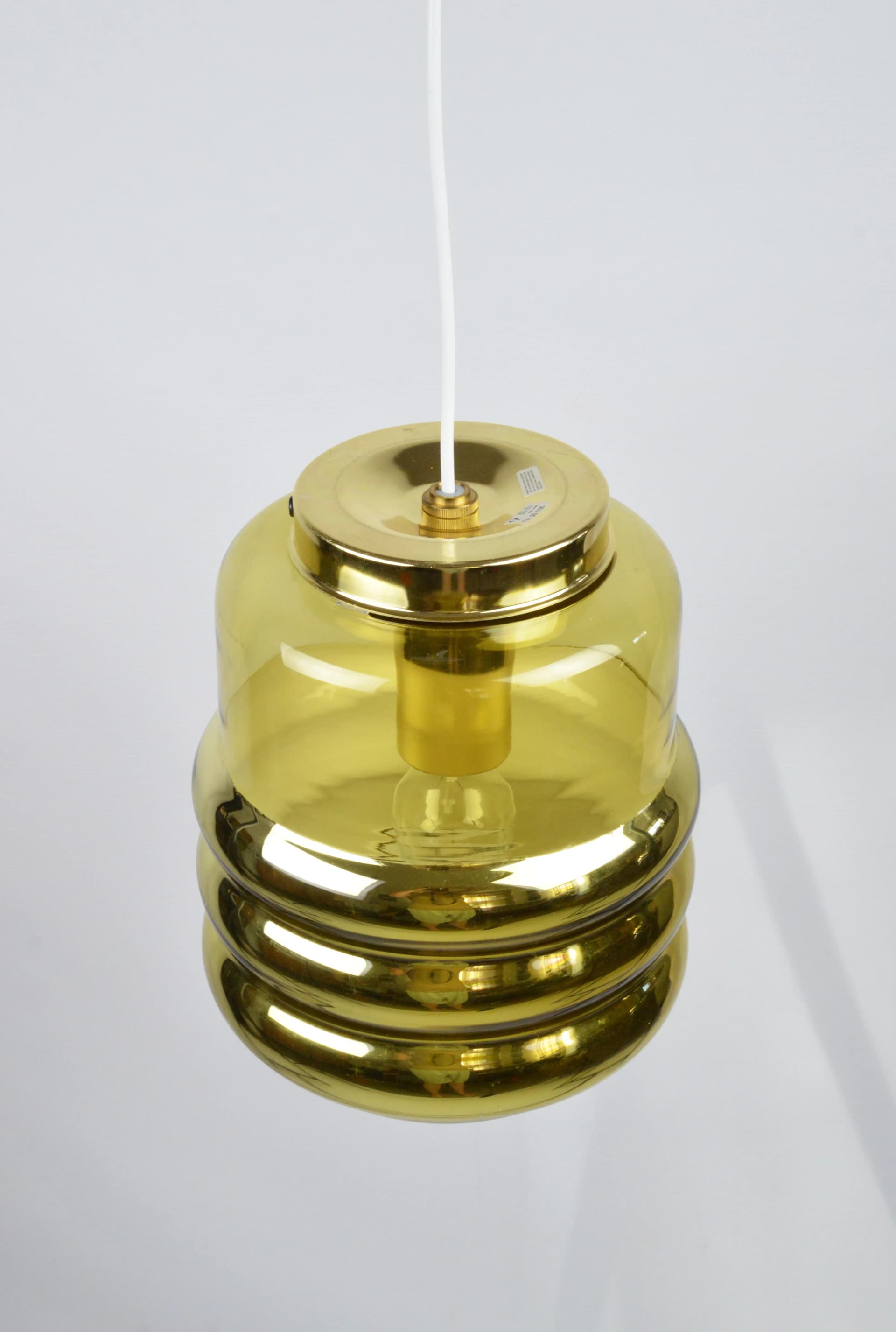 Lampa wisząca, złota, szkło, Peill & Putzler, Niemcy, lata 70. - 85470