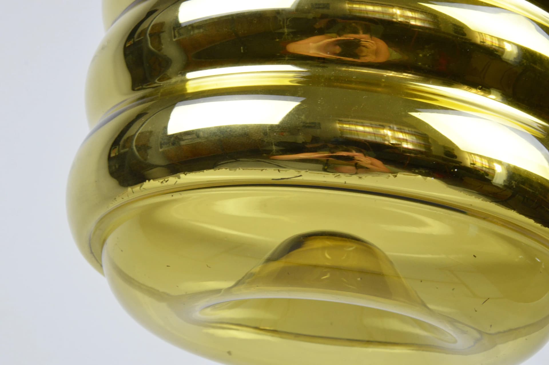 Lampa wisząca, złota, szkło, Peill & Putzler, Niemcy, lata 70. - 85477