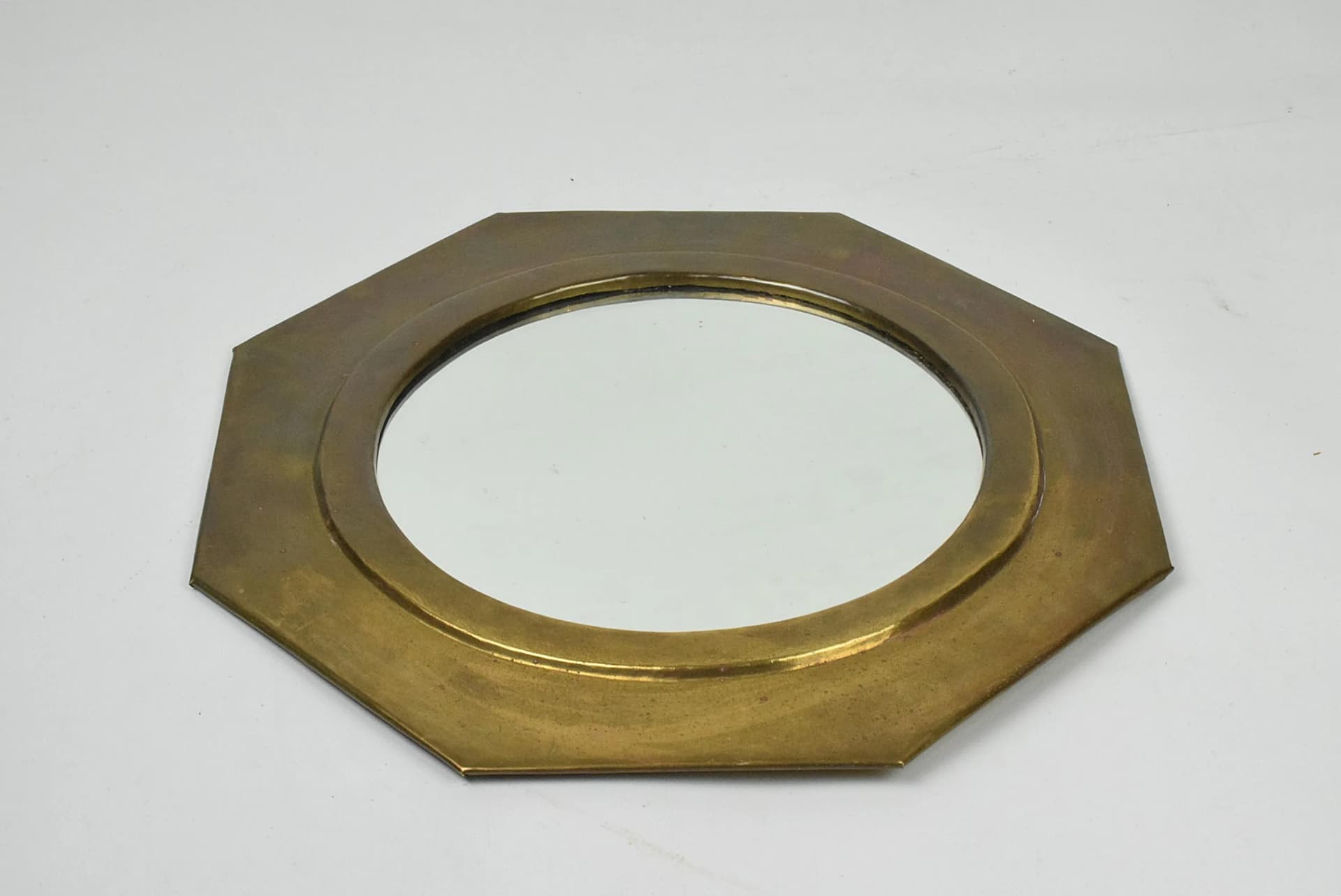 Wall mirror, golden brass, Poland, 1960s - 85466