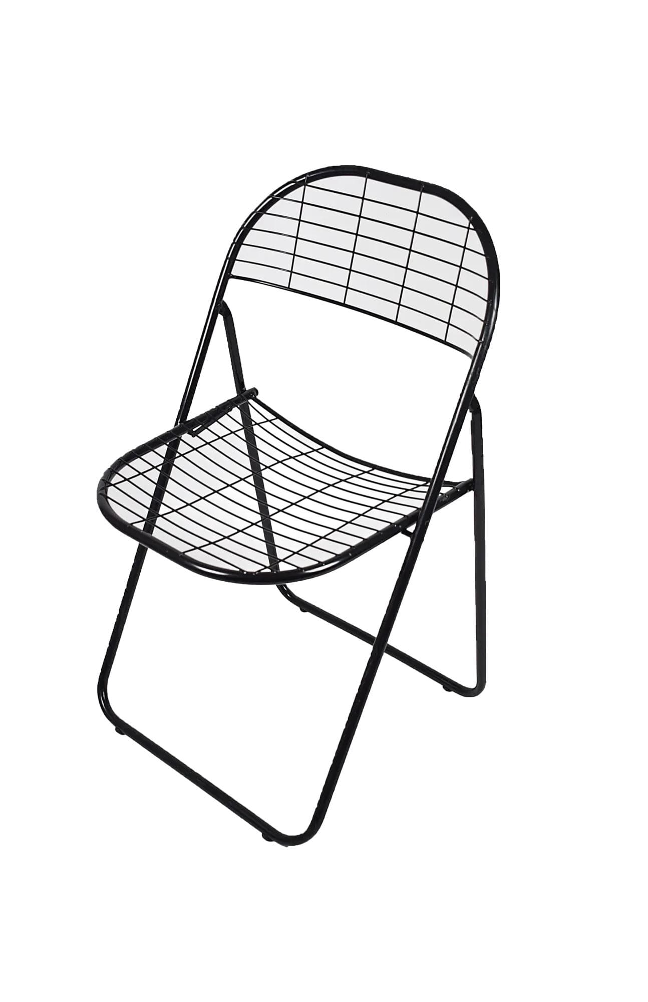 Krzesło Åland, stal czarna, proj. N. Gammelgaard, dla IKEA, Szwecja, lata 80.