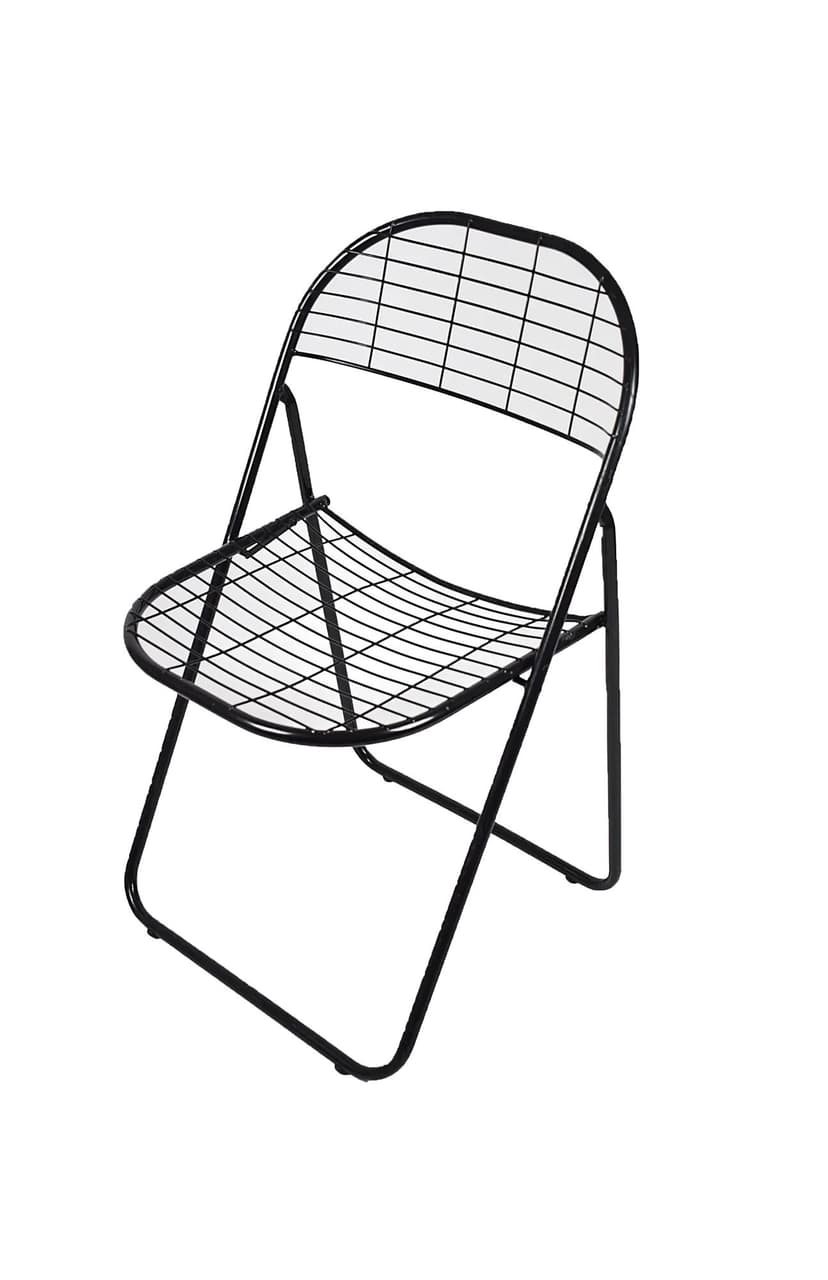 Krzesło Åland, stal czarna, proj. N. Gammelgaard, dla IKEA, Szwecja, lata 80.