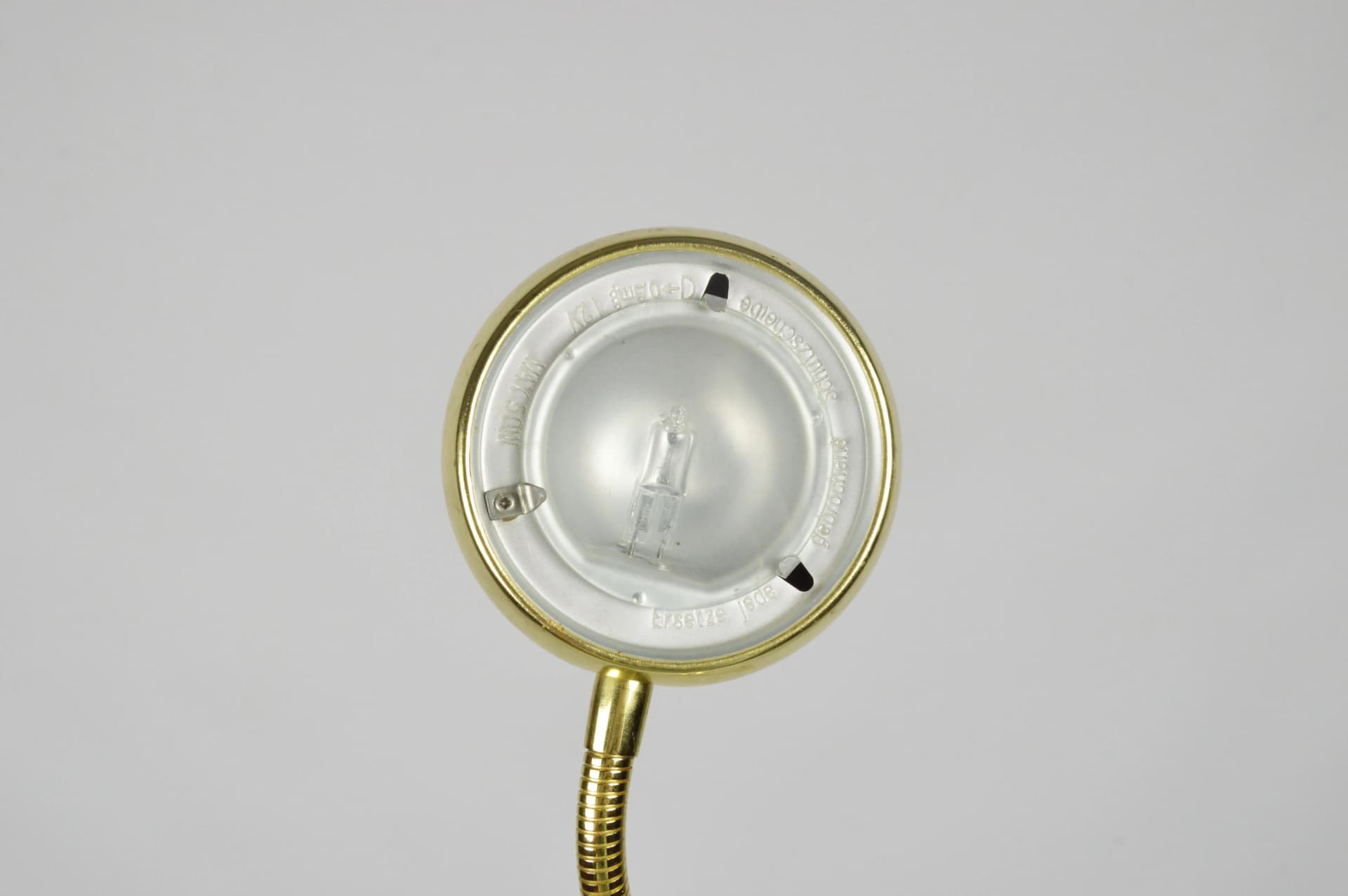 Floor lamp, gold metal, Poland, 1980s. - 85430