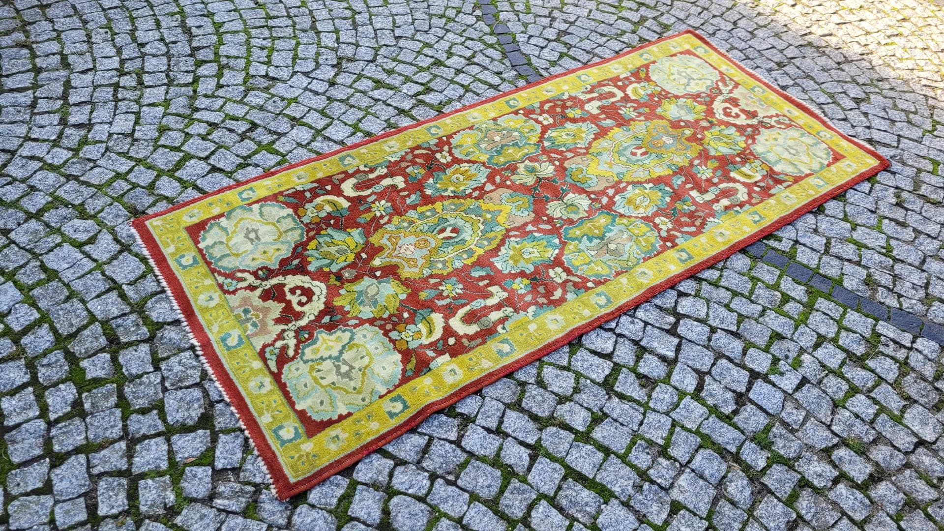 Dywan Tetex, 85x197 cm, multikolor, wełna, Niemcy, lata 60. - 88229