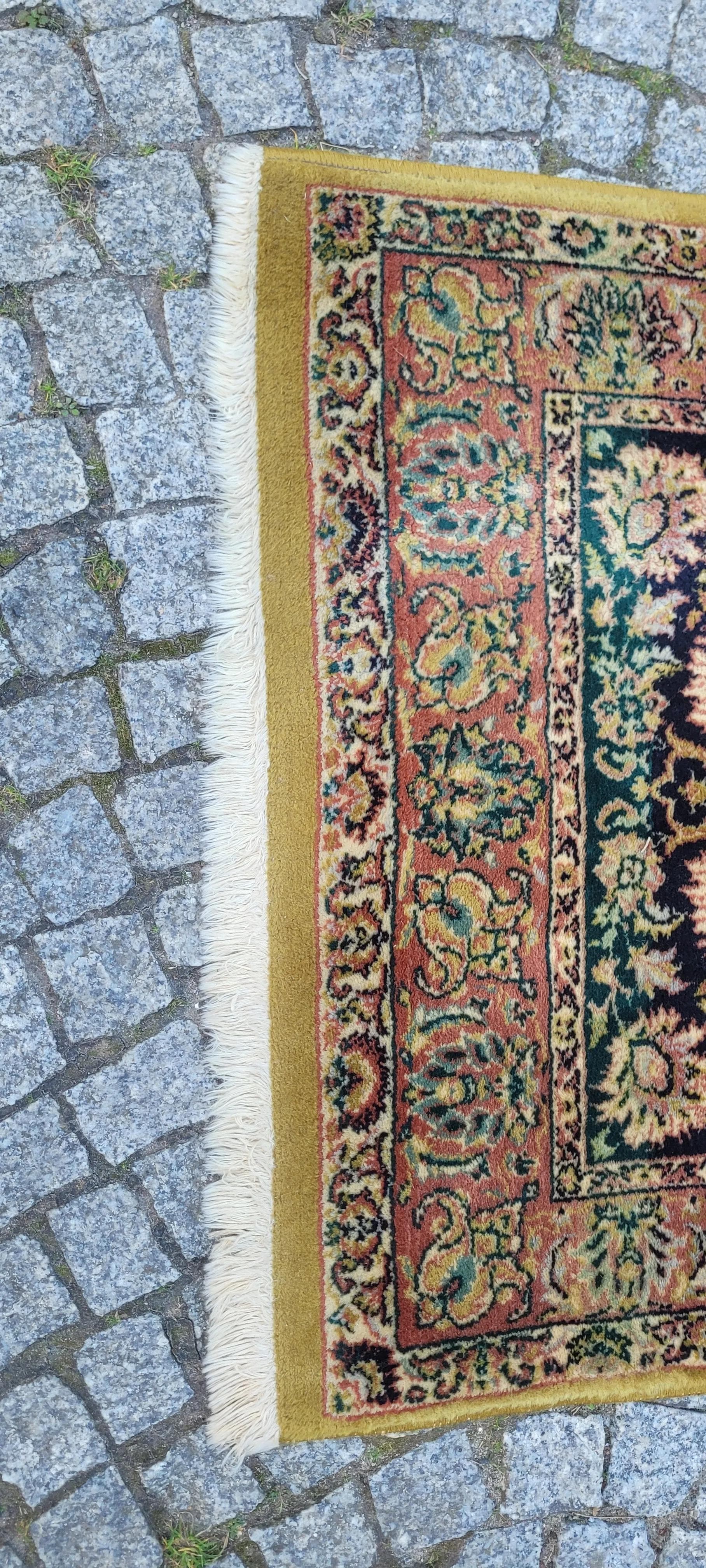 Dywan perski, zielony, wełna, 84x170 cm, Polska - 88218