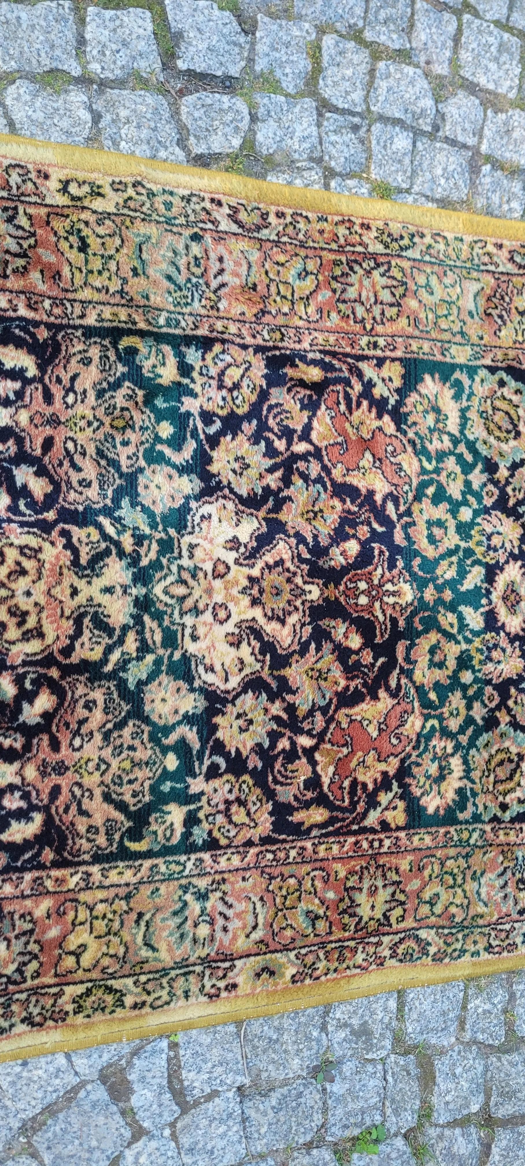 Dywan perski, zielony, wełna, 84x170 cm, Polska - 88221