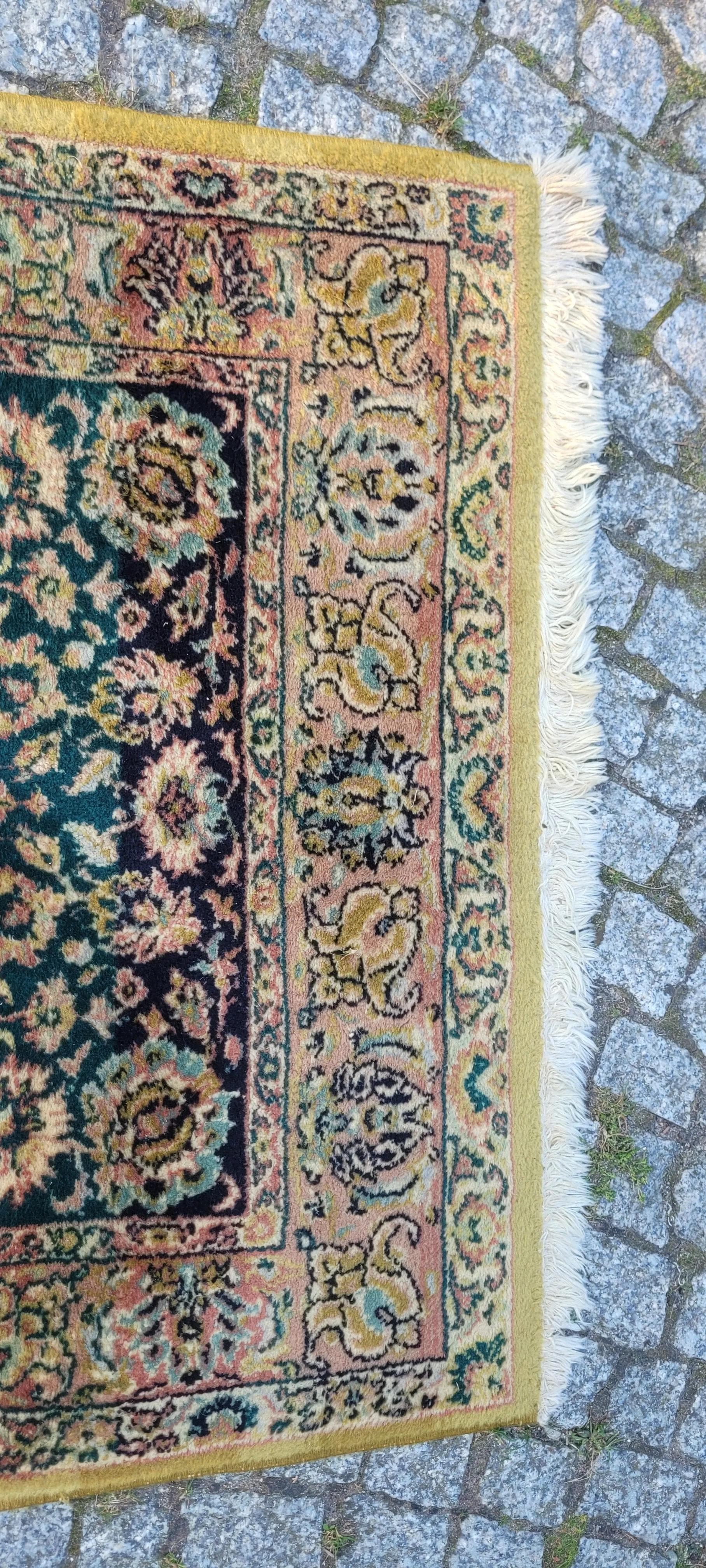 Dywan perski, zielony, wełna, 84x170 cm, Polska - 88217