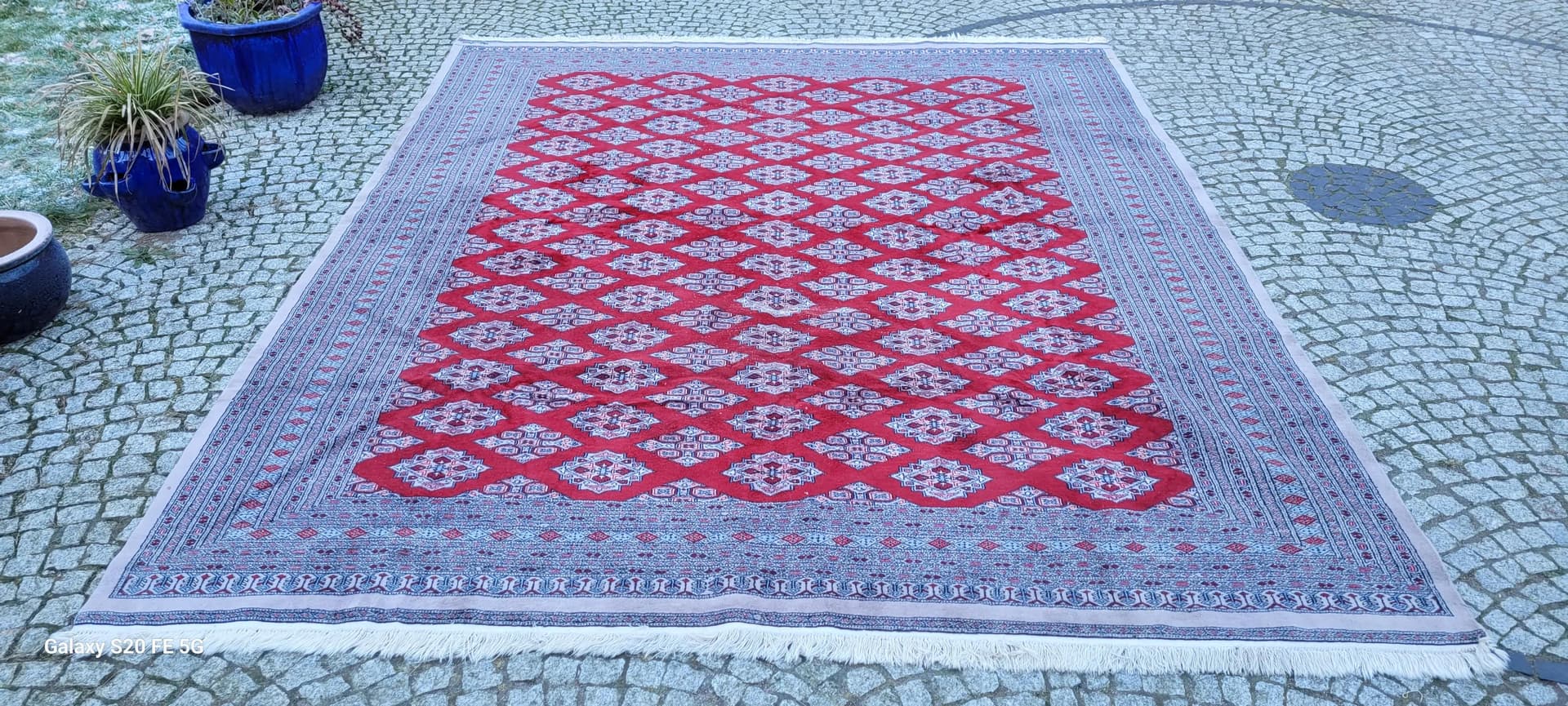 Dywan Buchara 285x350cm, czerwony, wełna, Pakistan - 88194