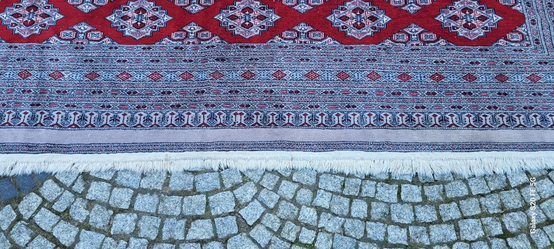 Dywan Buchara 285x350cm, czerwony, wełna, Pakistan - 88202