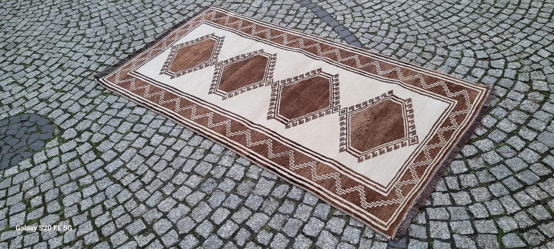 Dywan perski nomadyczny, 104x200 cm, brązowy, wełna, Afganistan - 88176