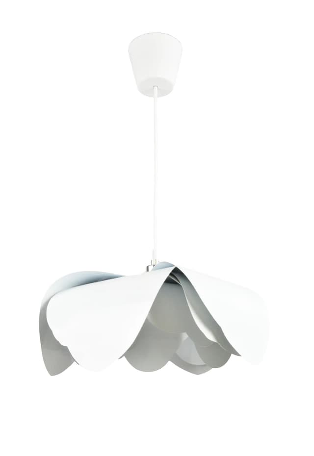 Pendant lamp, white metal, Sweden, 1980s. - DIMENSION