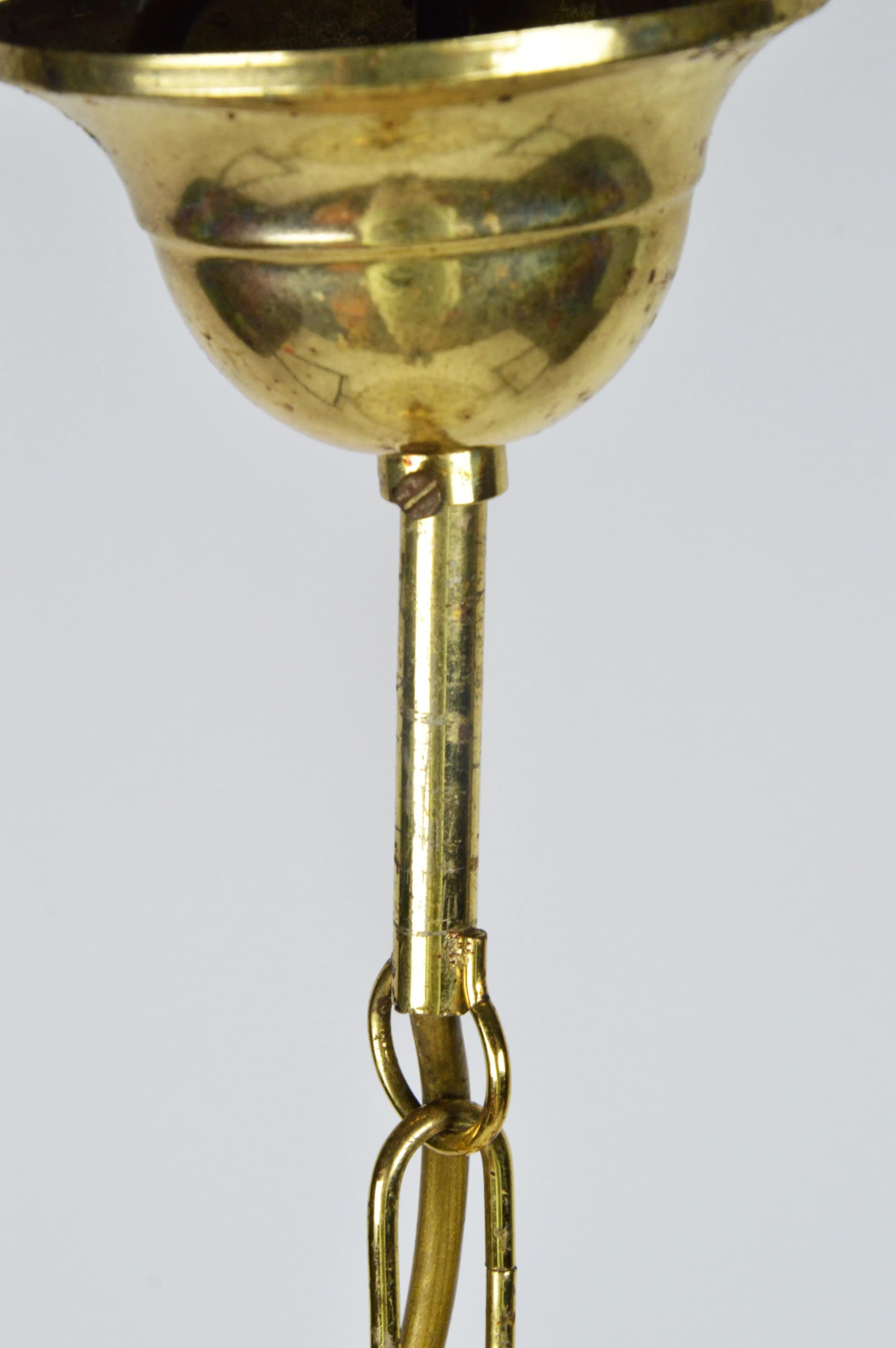 Chandelier, golden glass, Germany, 1970s. - 85322