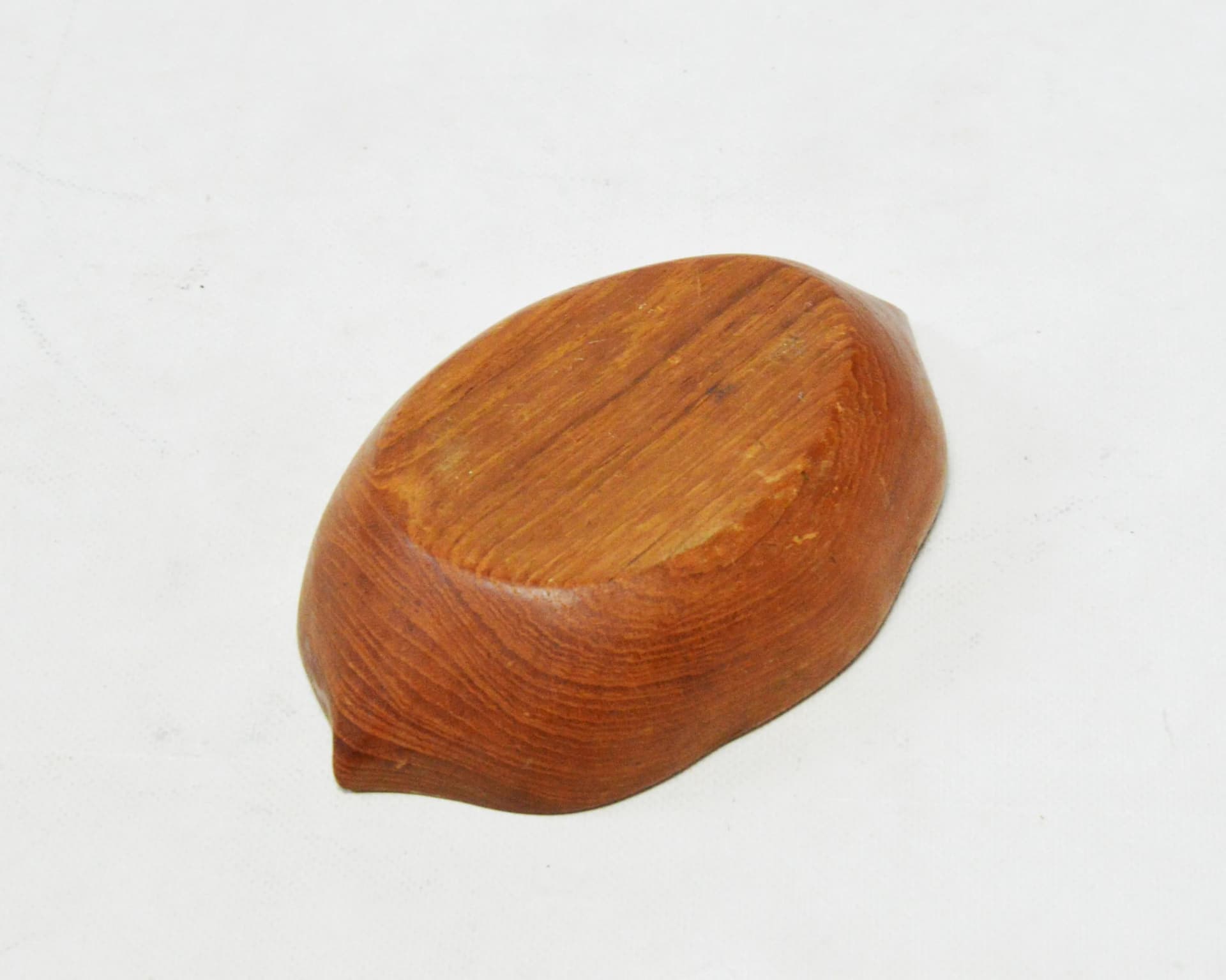 Bowl, brown teak wood, 1970s - 85258