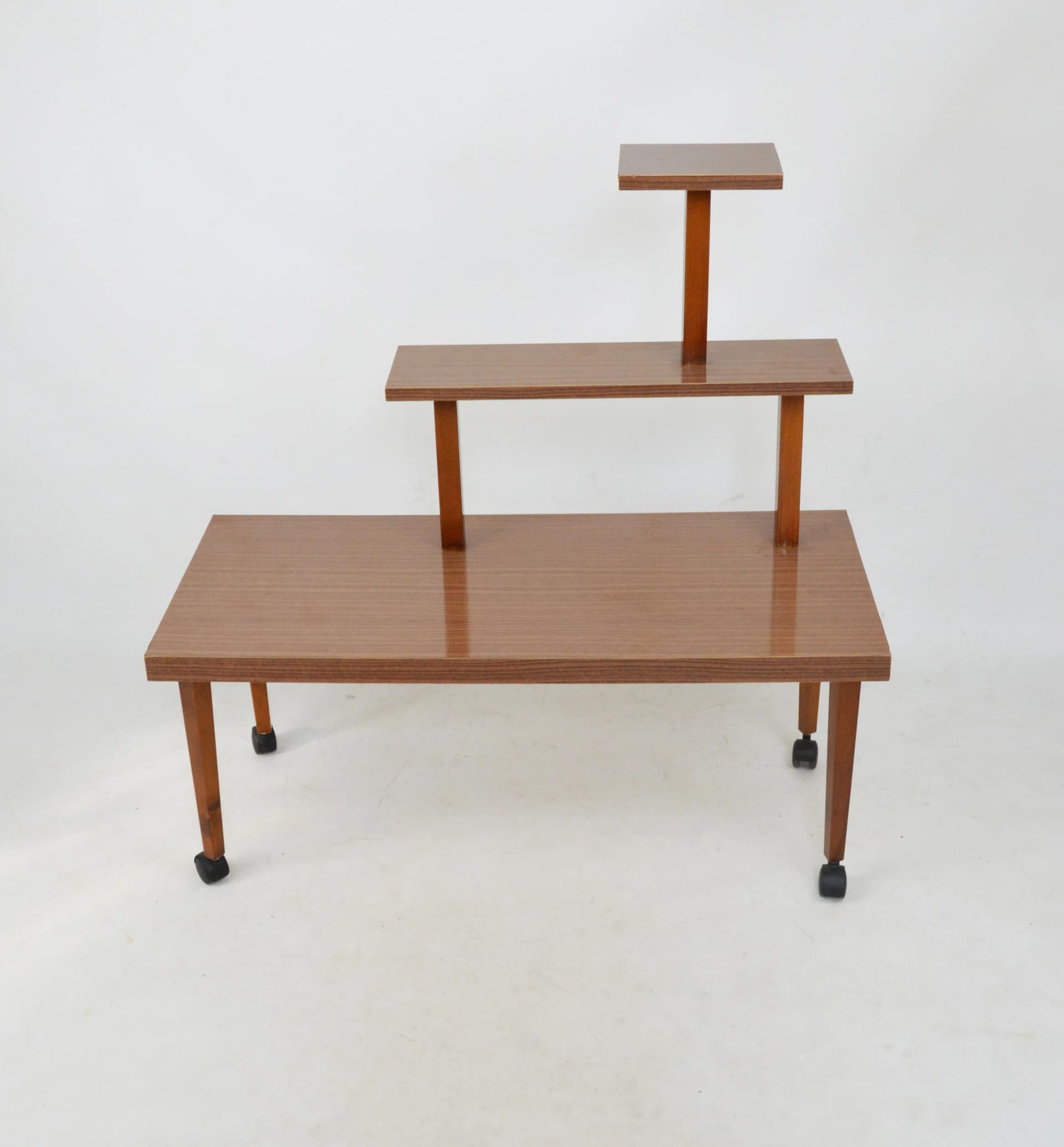 Kwietnik mobilny, brązowy, drewno, Niemcy, lata 80. - 85251