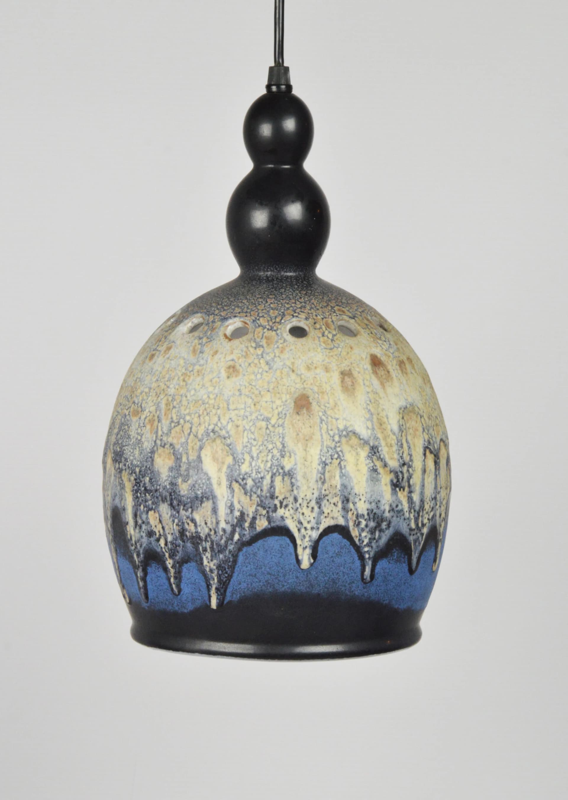 Pendant Lamp Fat Lava, multicolor ceramics, Germany, 1970s. - 85214