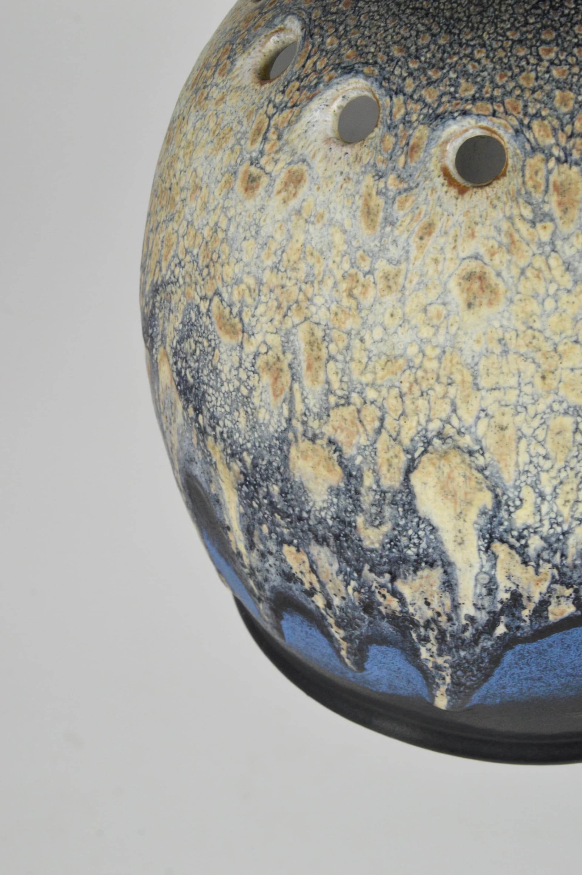 Pendant Lamp Fat Lava, multicolor ceramics, Germany, 1970s. - 85212