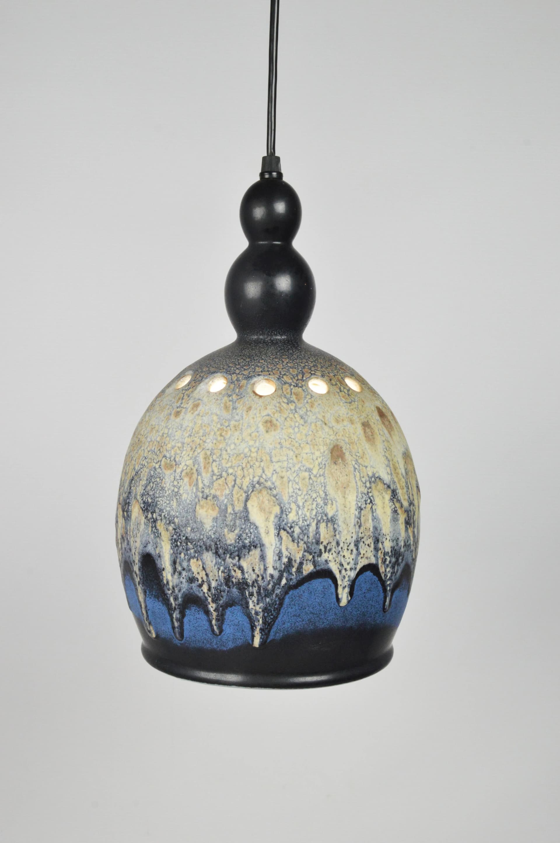 Pendant Lamp Fat Lava, multicolor ceramics, Germany, 1970s. - 85208