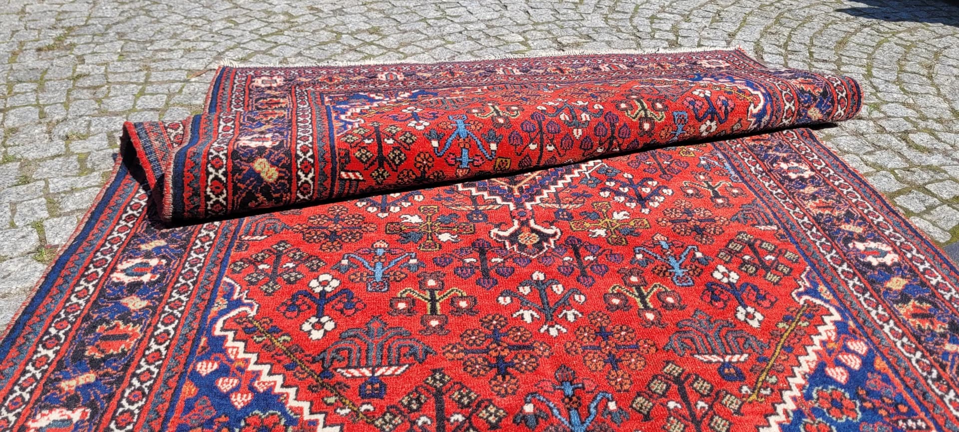 Dywan Dżuszegan, 133x213 cm, czerwony, wełna, Iran, lata 60. - 88082