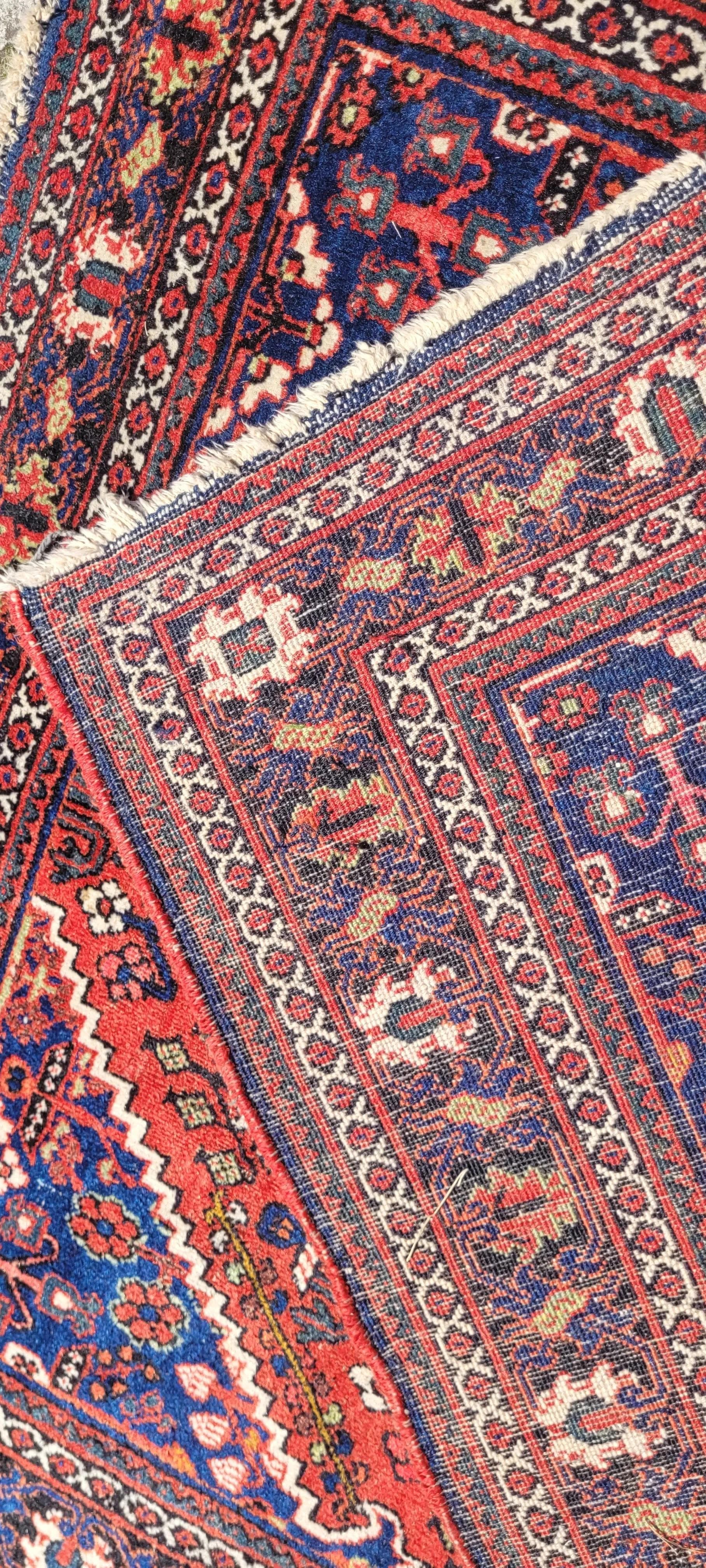 Dywan Dżuszegan, 133x213 cm, czerwony, wełna, Iran, lata 60. - 88080