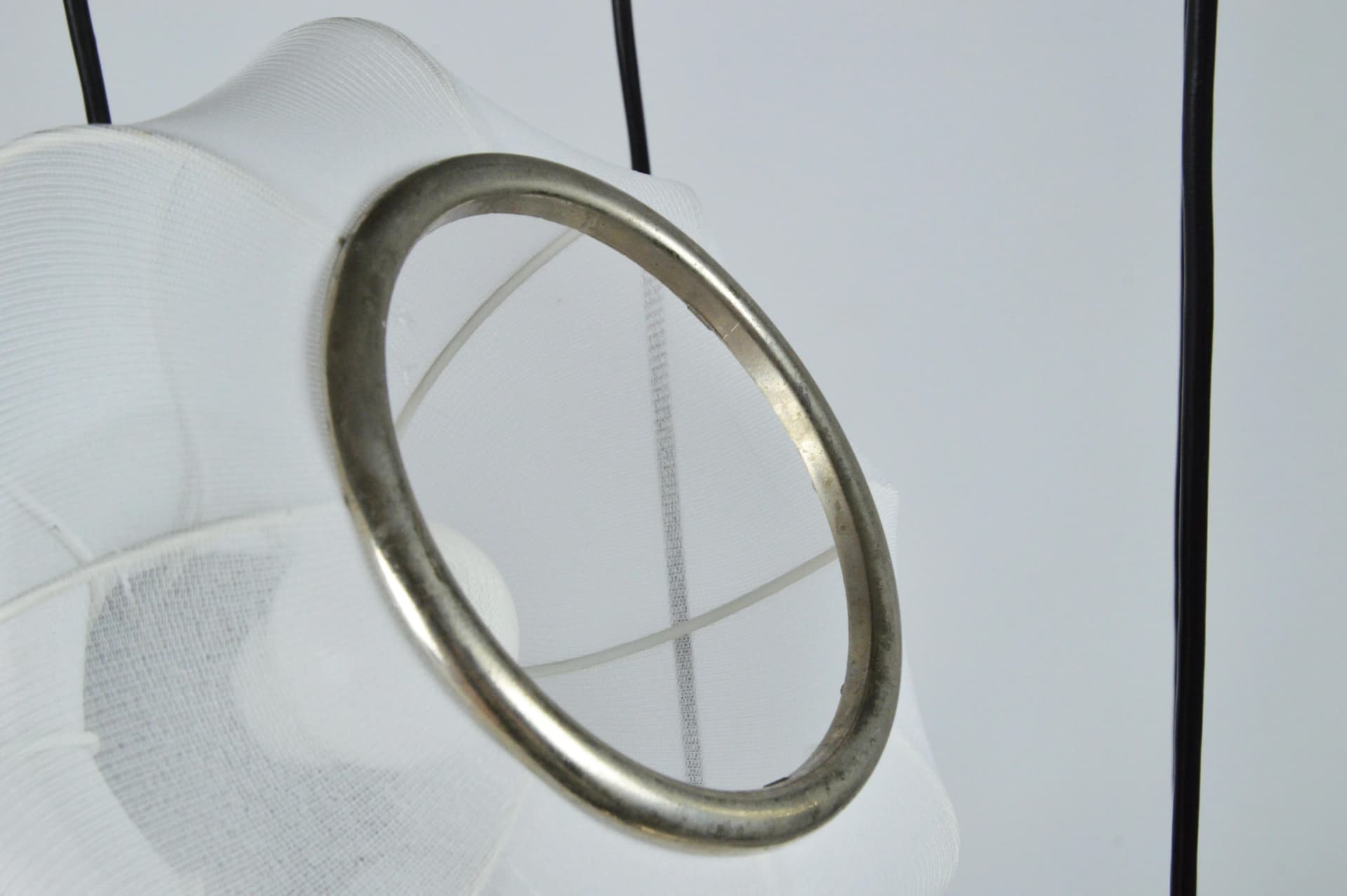 Pendant Lamp Space Age, white, metal, Poland, 1970s - 85181