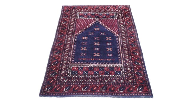 Dywan perski anatolijski, 116x164 cm, wełna granatowa, Turcja, lata 60. - WYMIARY