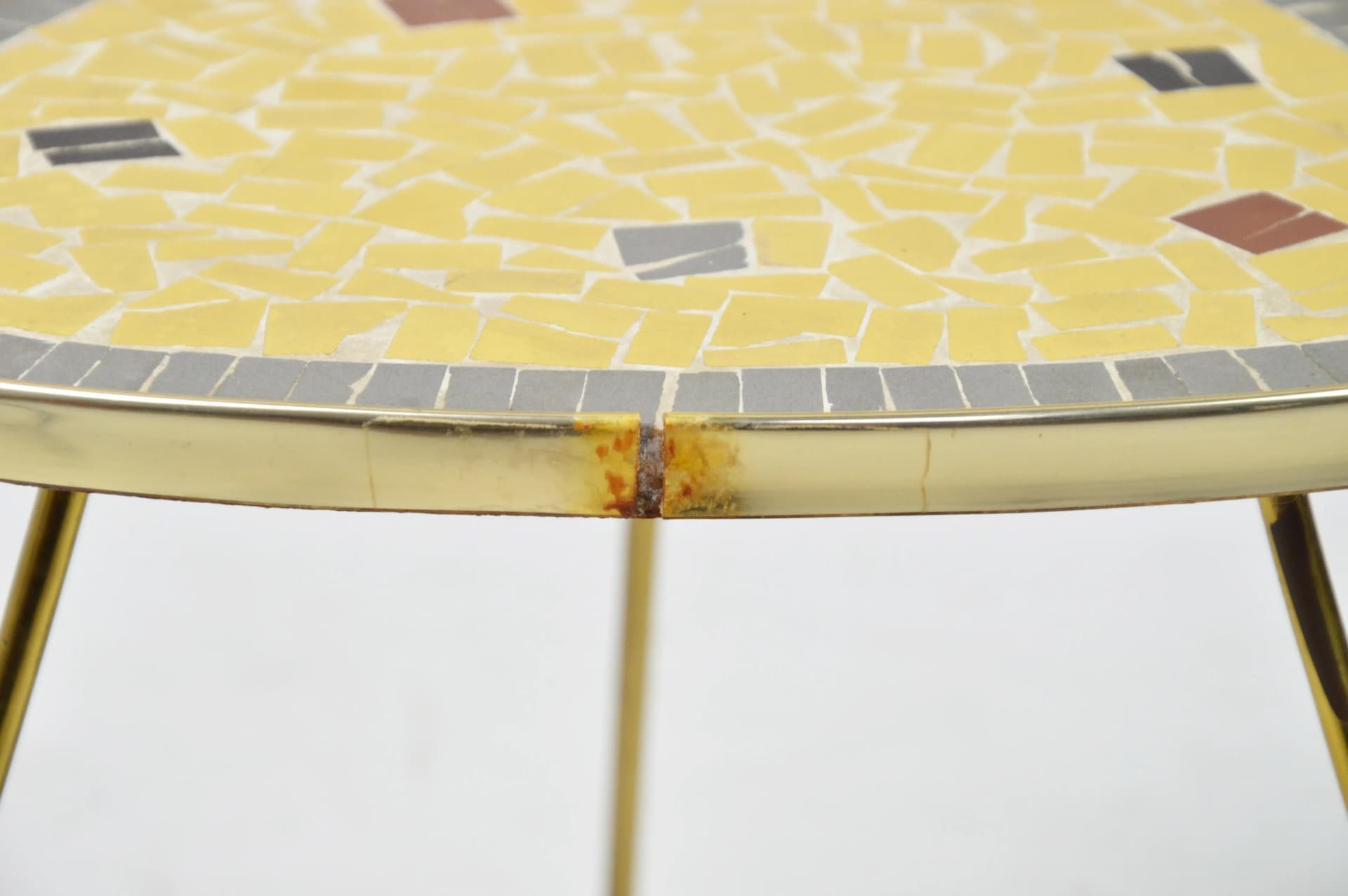 Kwietnik, mozaika multikolor, metal, Polska, lata 60. - 85146